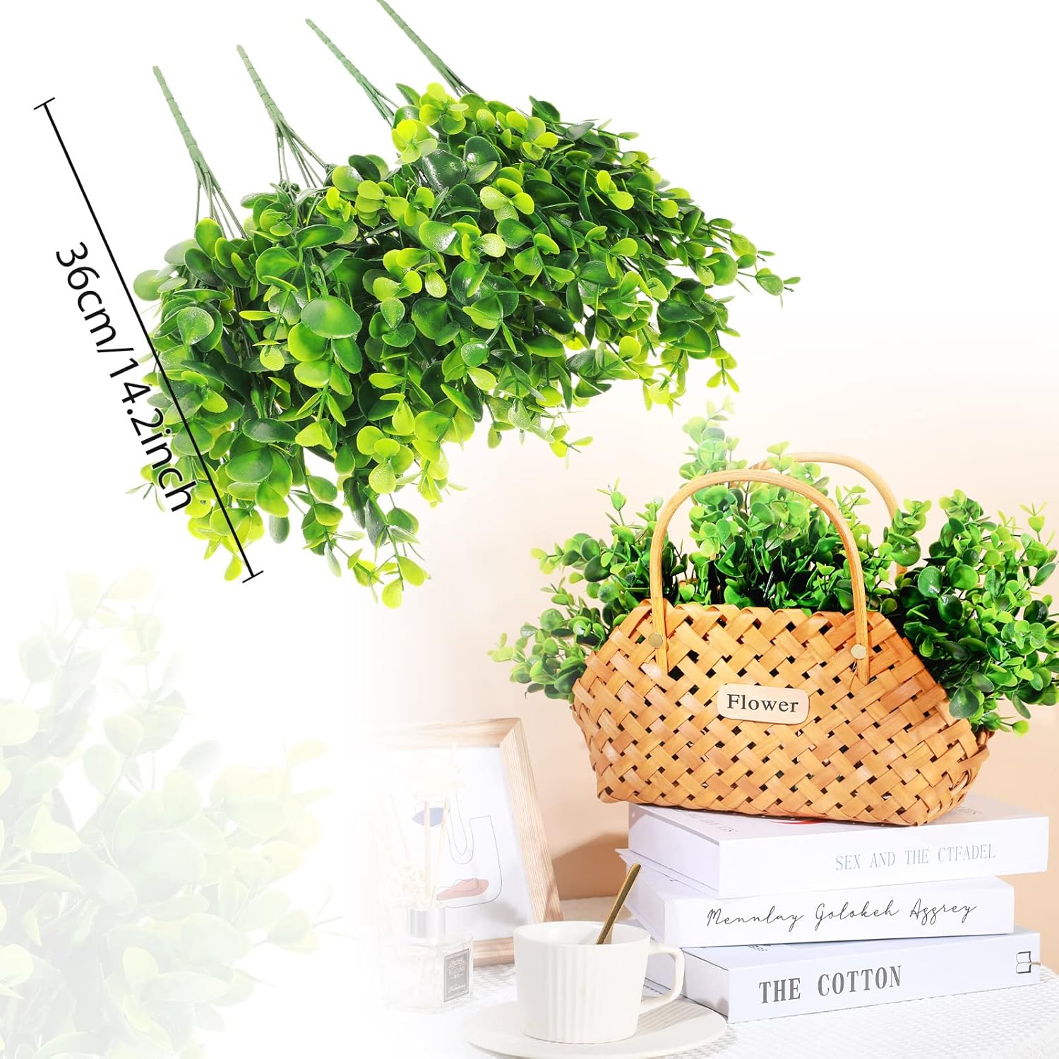 16 Pieces Artificial Plants for Indoor Outdoor Decor