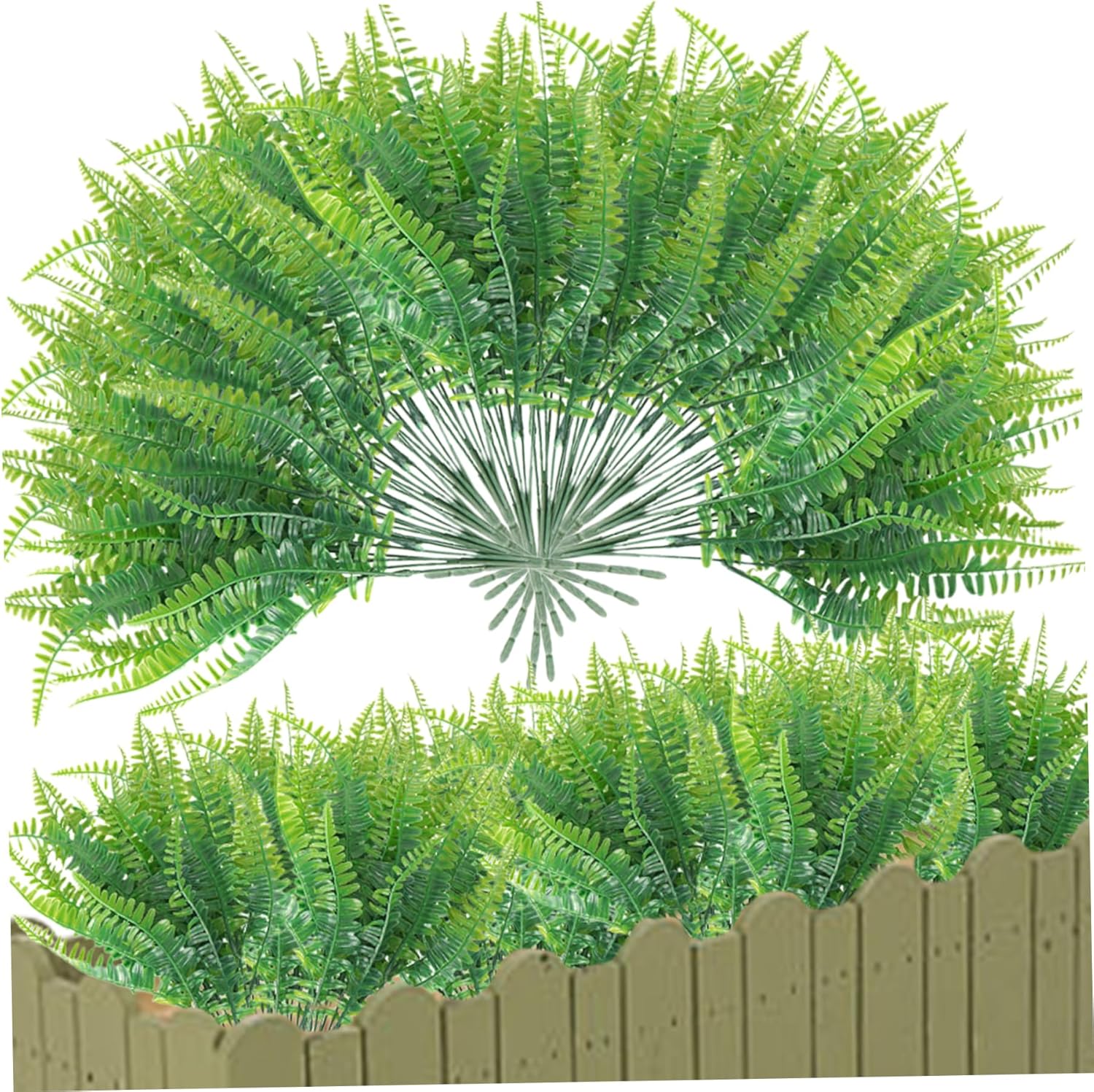 12 Bundle Artificial Ferns for Outdoor Decor