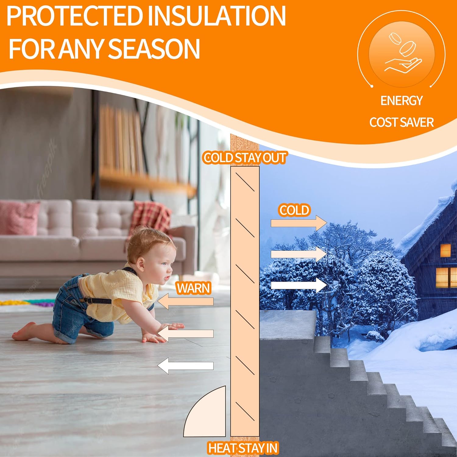 TORRAMI 38 Inch Door Draft Stopper Insulation Guard
