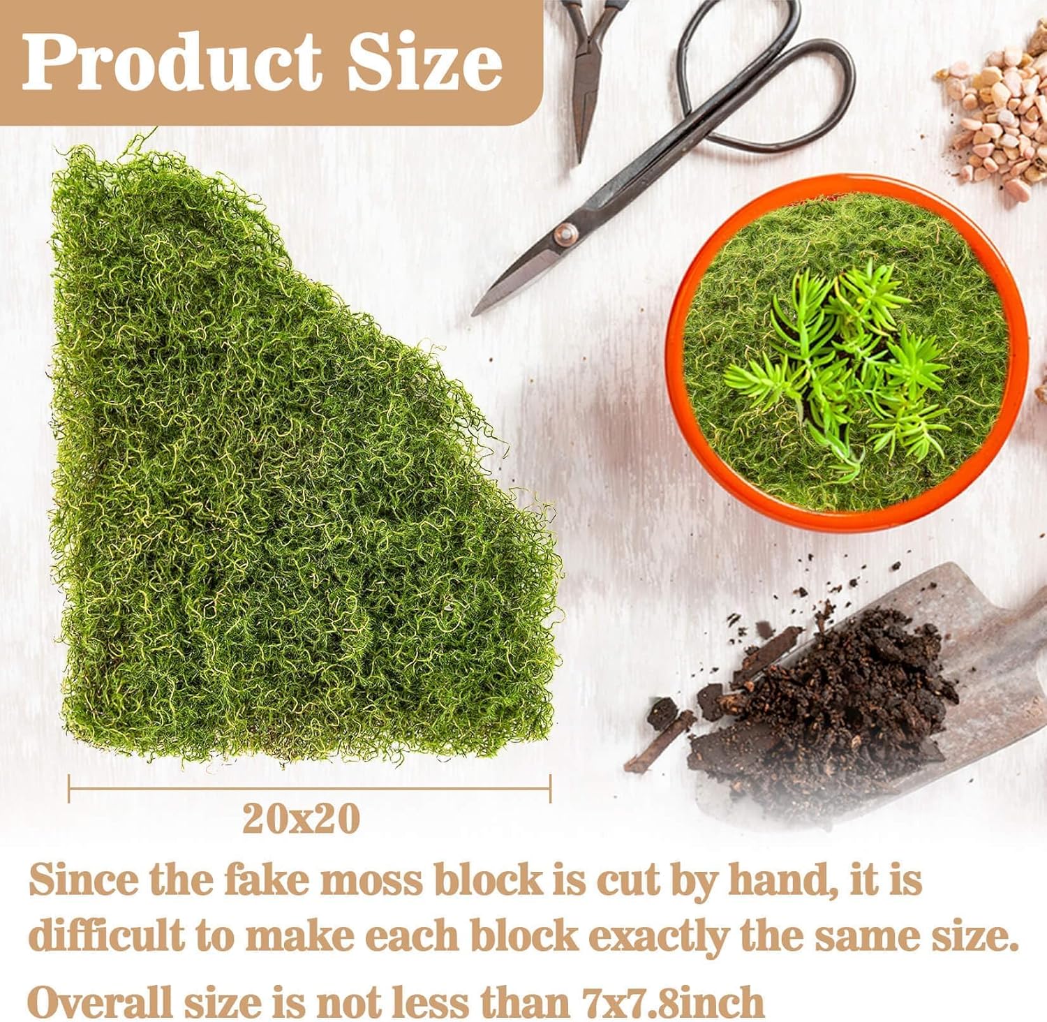Sukh Faux Moss Sheet Green Artificial Moss for Crafts