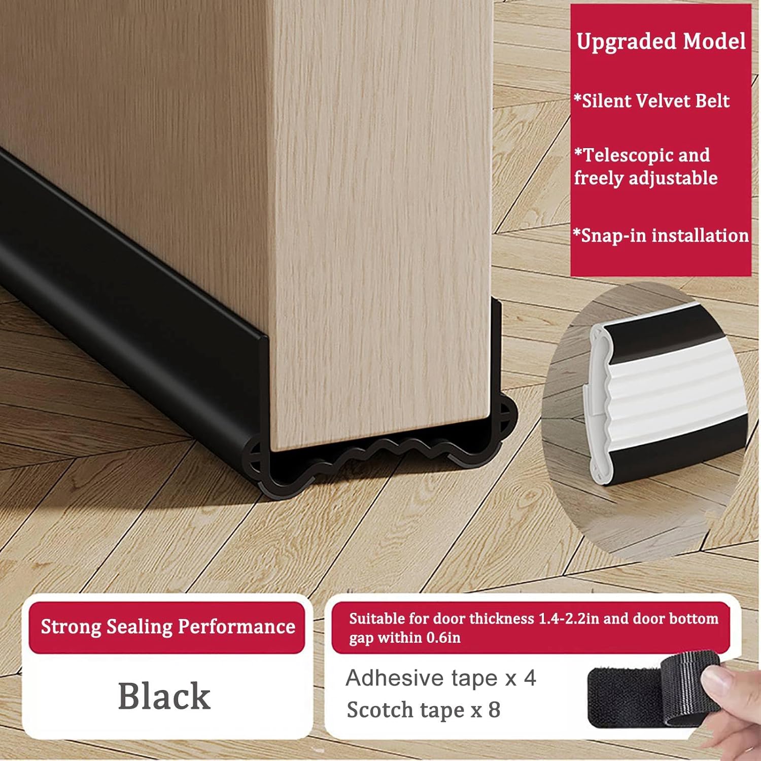 Lifeuping Under Door Draft Stopper 39 Inch