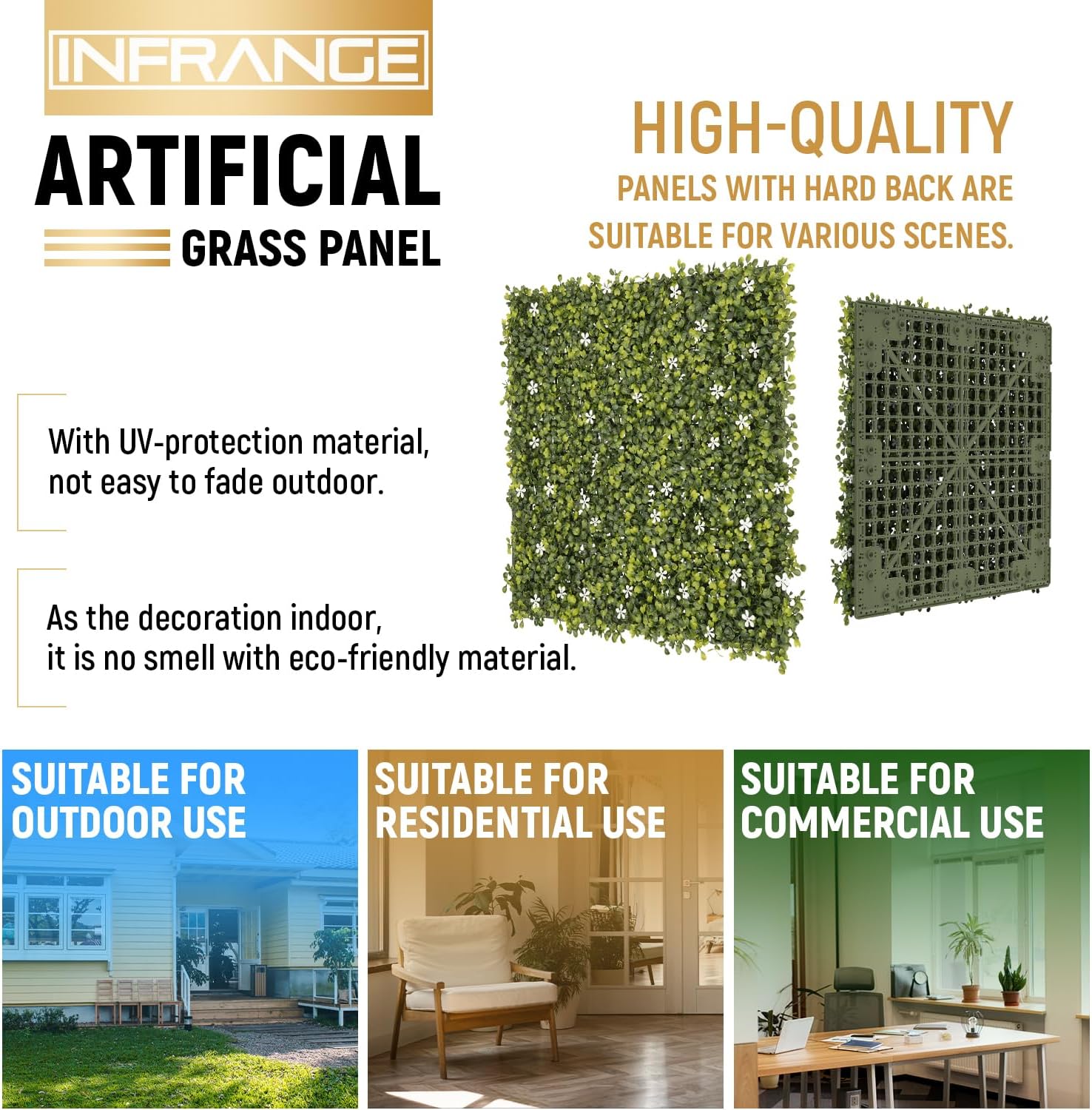 18x18 Artificial Plant Panels for Home Office Garden Decor