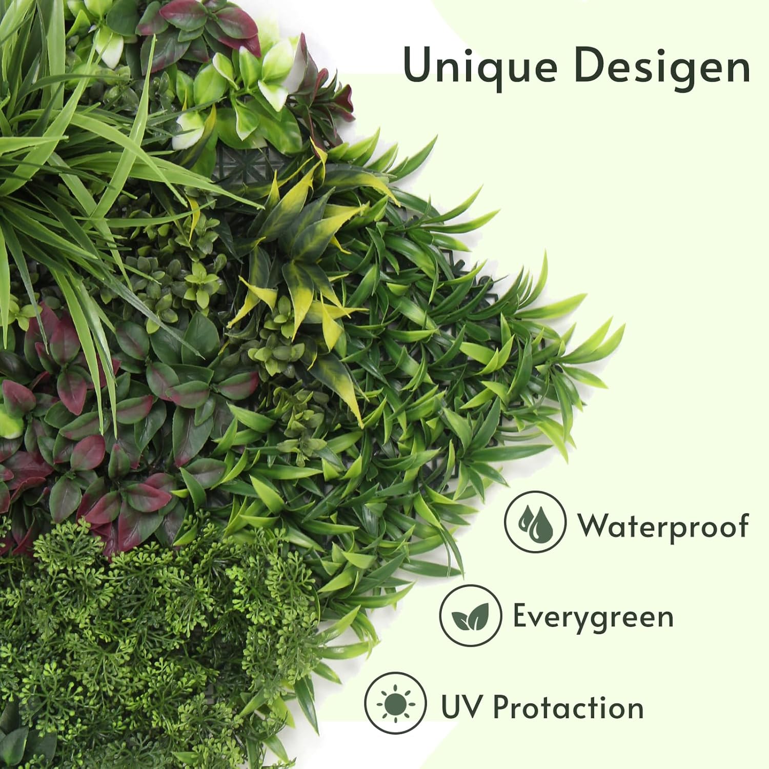 VERDEARTH 40x40 Artificial Boxwood Wall Panel