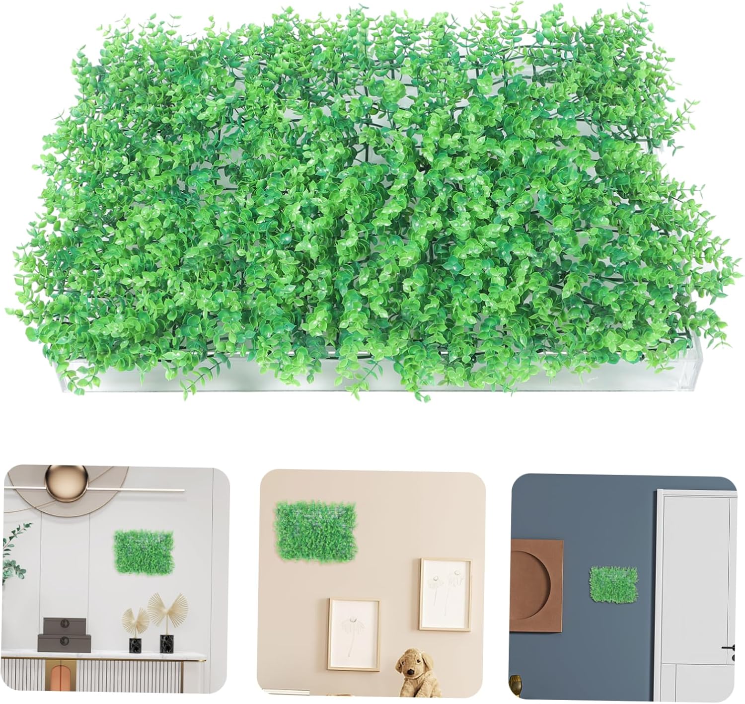 BESPORTBLE Artificial Plant Wall Decor Panel for Indoor Outdoor Privacy Greenery Fence and Room Decor