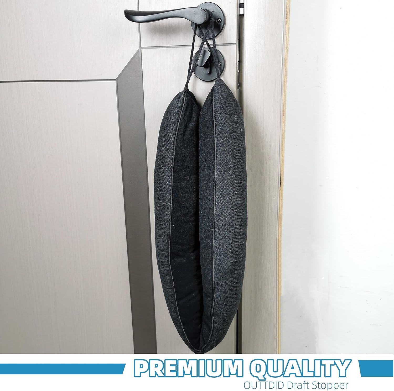 OUTTDID Door Draft Stopper 36 x 4 Black
