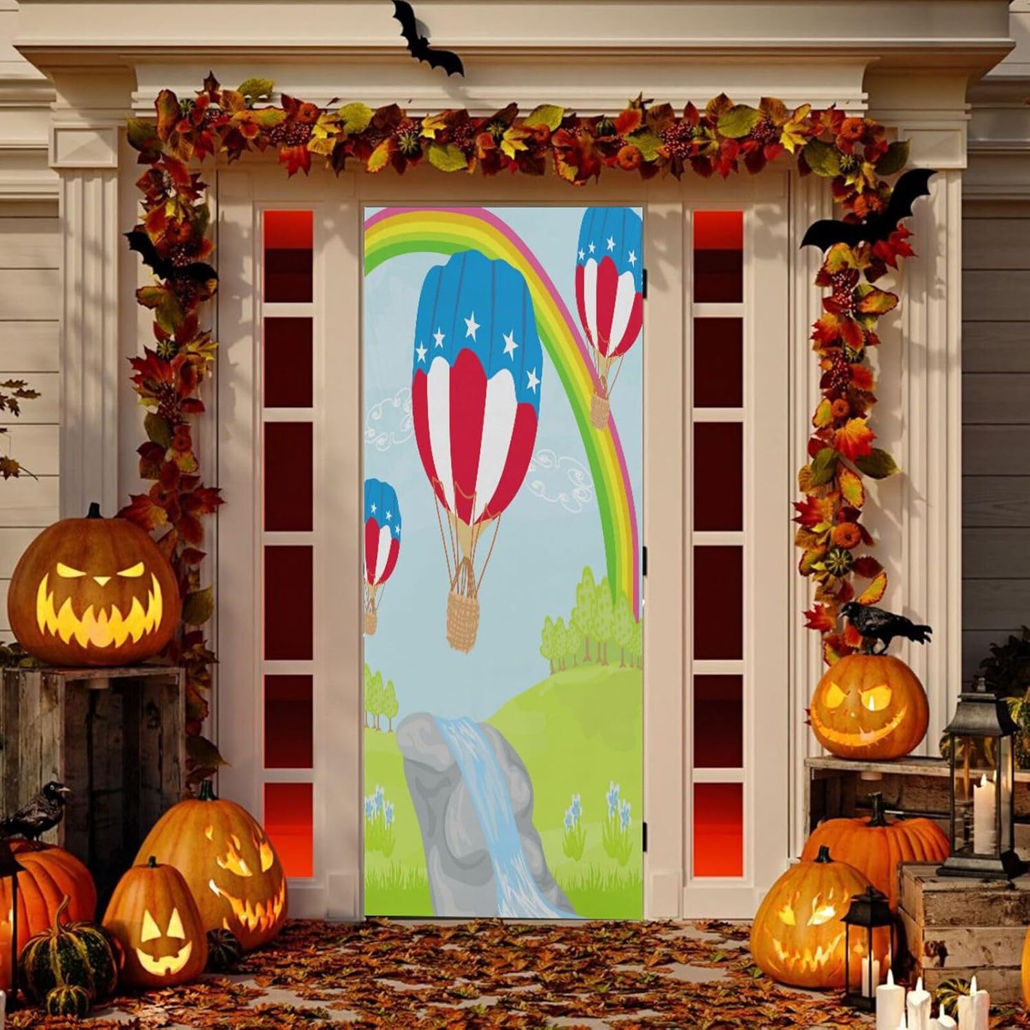 Susiyo Hot Air Balloons Halloween Door Cover
