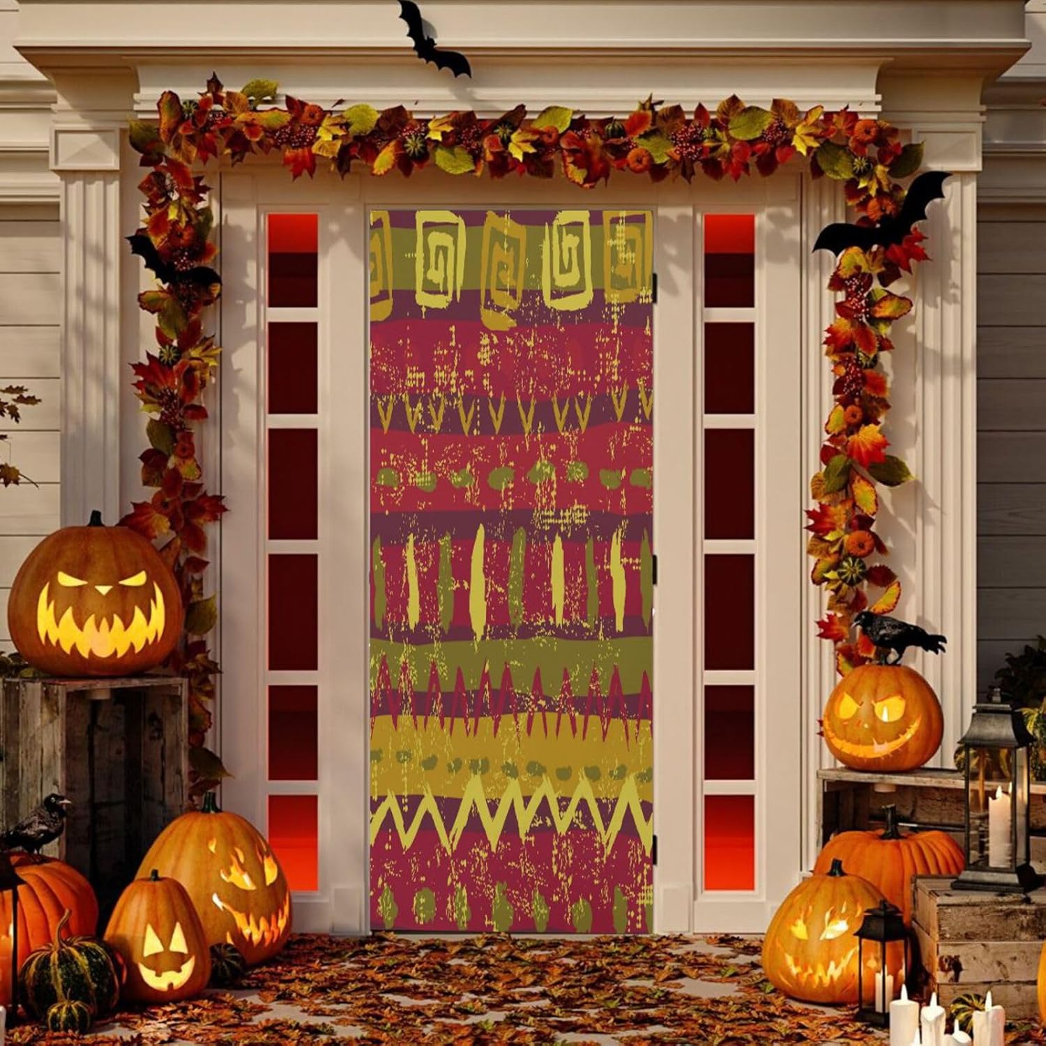 Susiyo Tribal Brown Halloween Door Cover