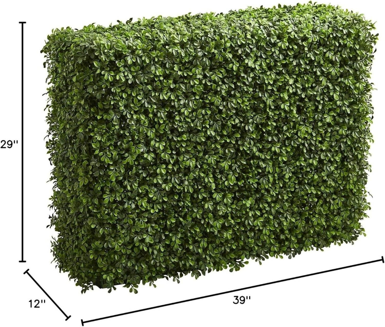 Nearly Natural 39 Inch Boxwood Artificial Hedge for Indoor Outdoor Use