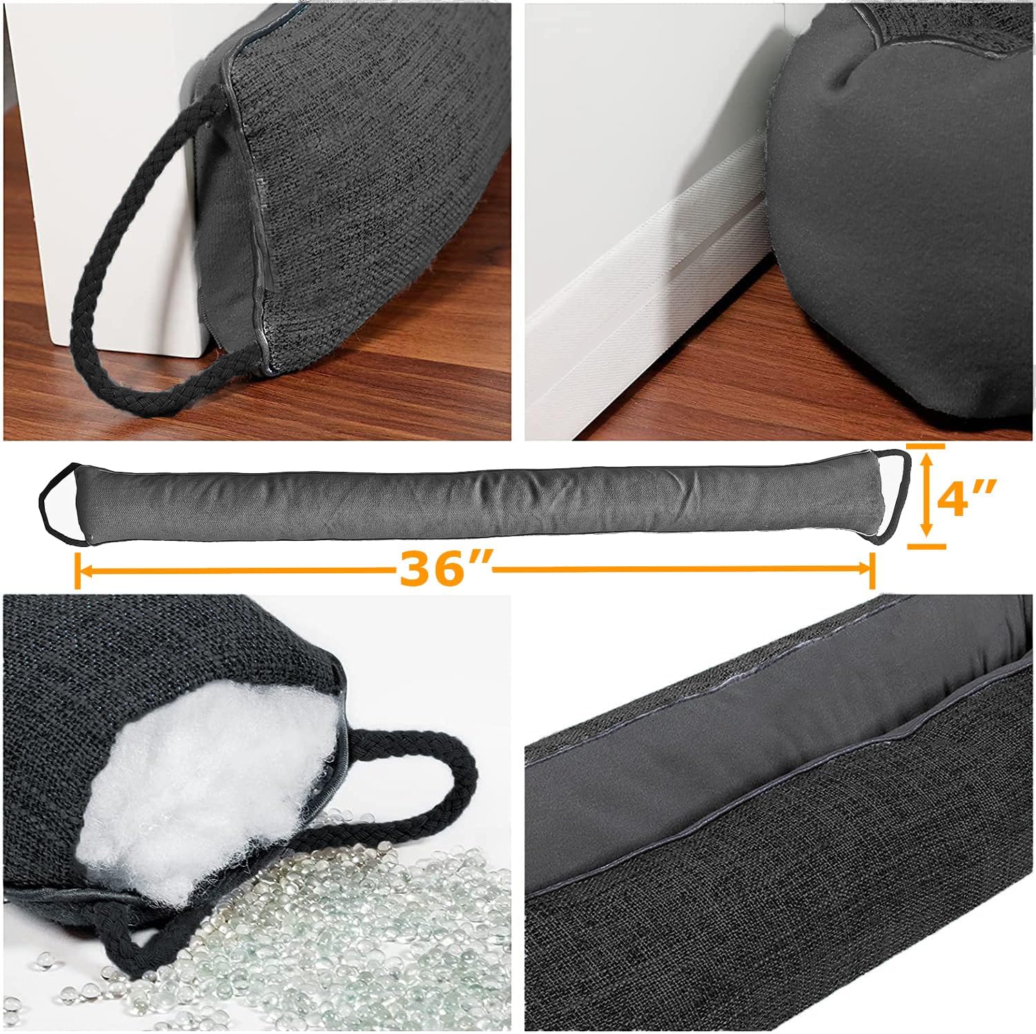 36 Inch Heavy Duty Door Draft Stopper for Bottom of Door