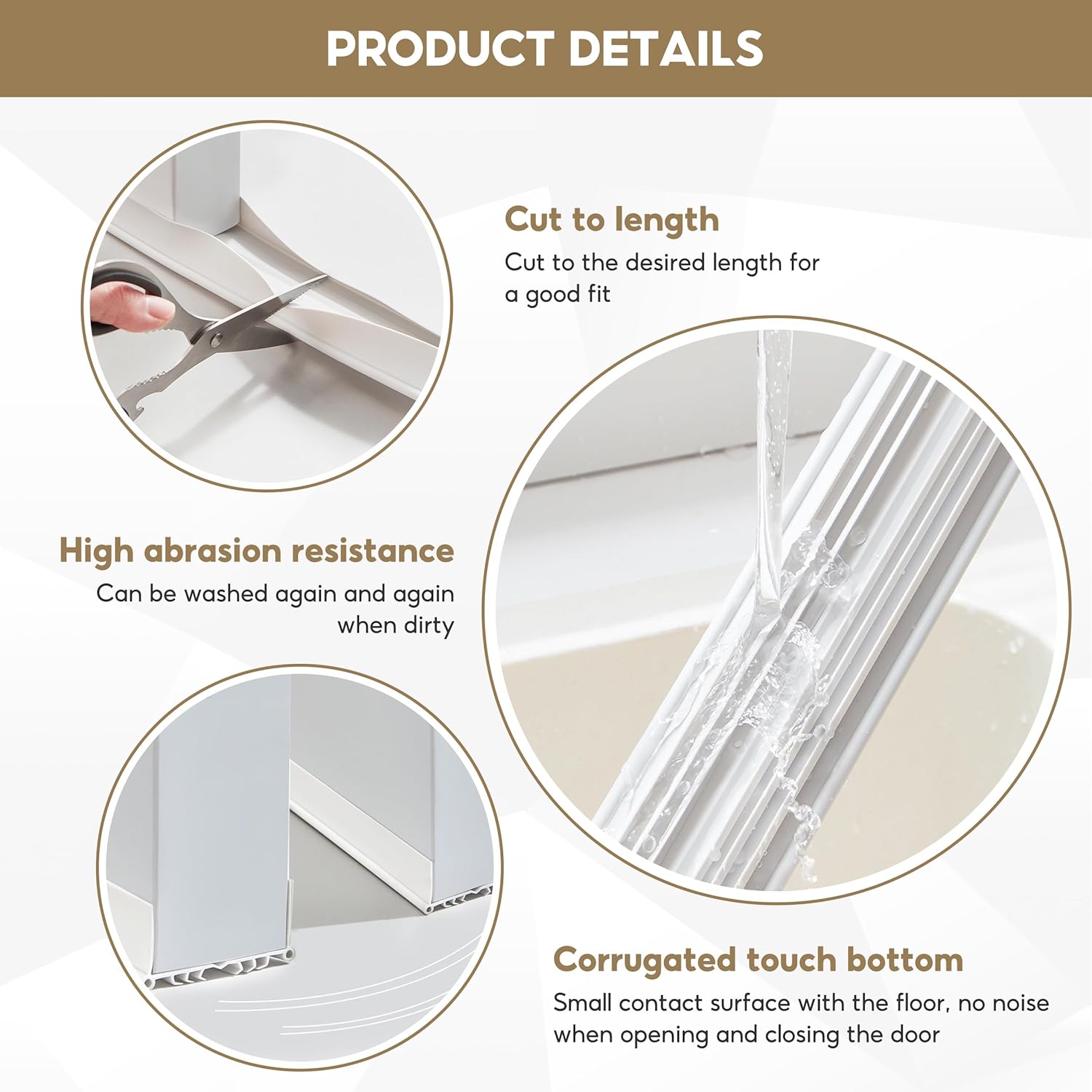 Roshoitle 35 Inch Door Draft Stopper White