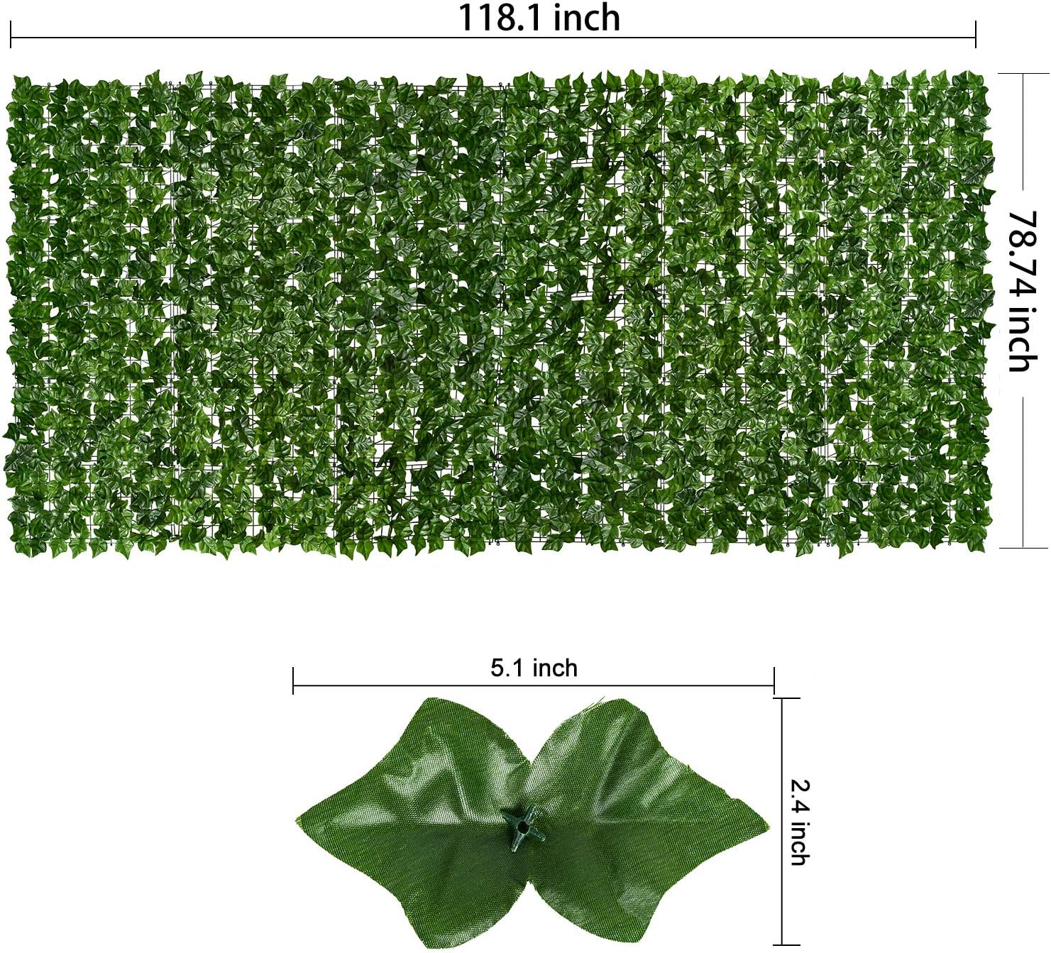 DearHouse Artificial Ivy Privacy Fence for Outdoor Decor