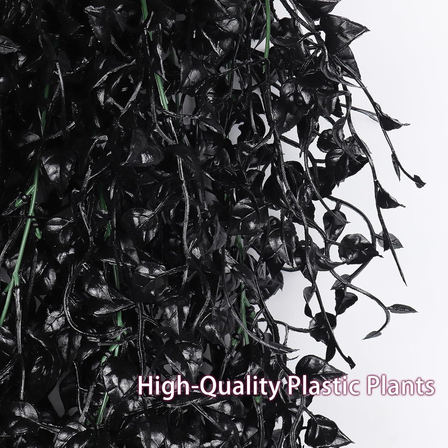 RECUTMS Black Artificial Hanging Plants 4PCS 33in Decor