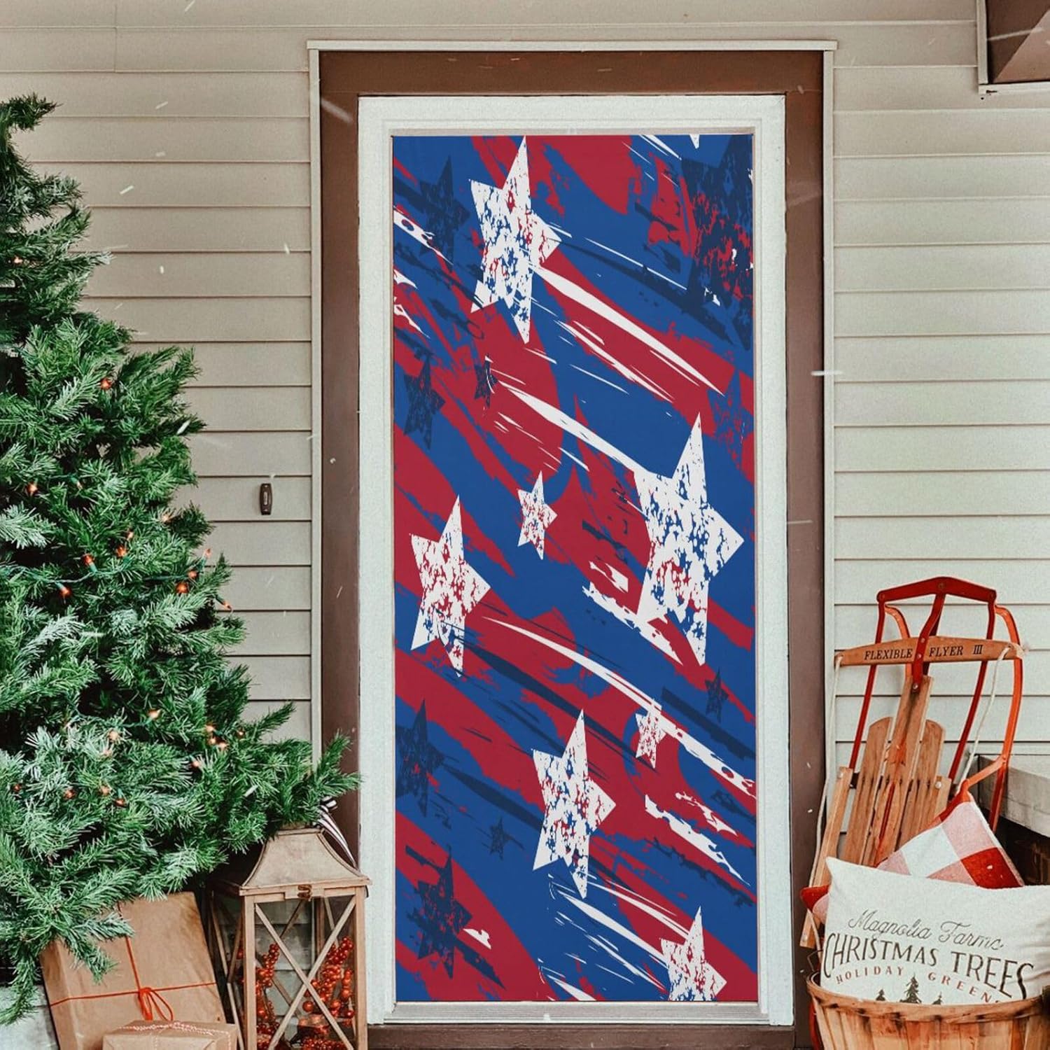 Susiyo Stars and Lines Halloween Door Cover 32x79 in