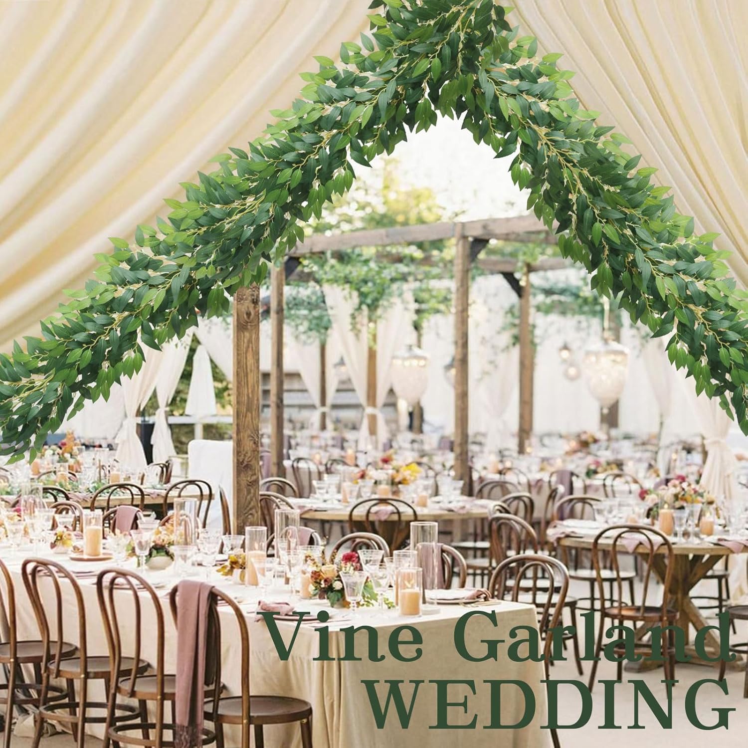 Mizii Artificial Vine Garland 35 Feet Realistic Greenery Decor