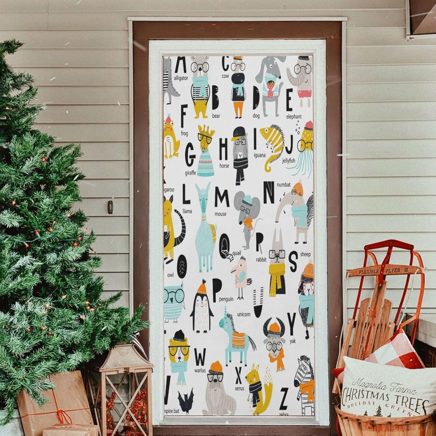 Susiyo Animals Alphabet Halloween Door Cover