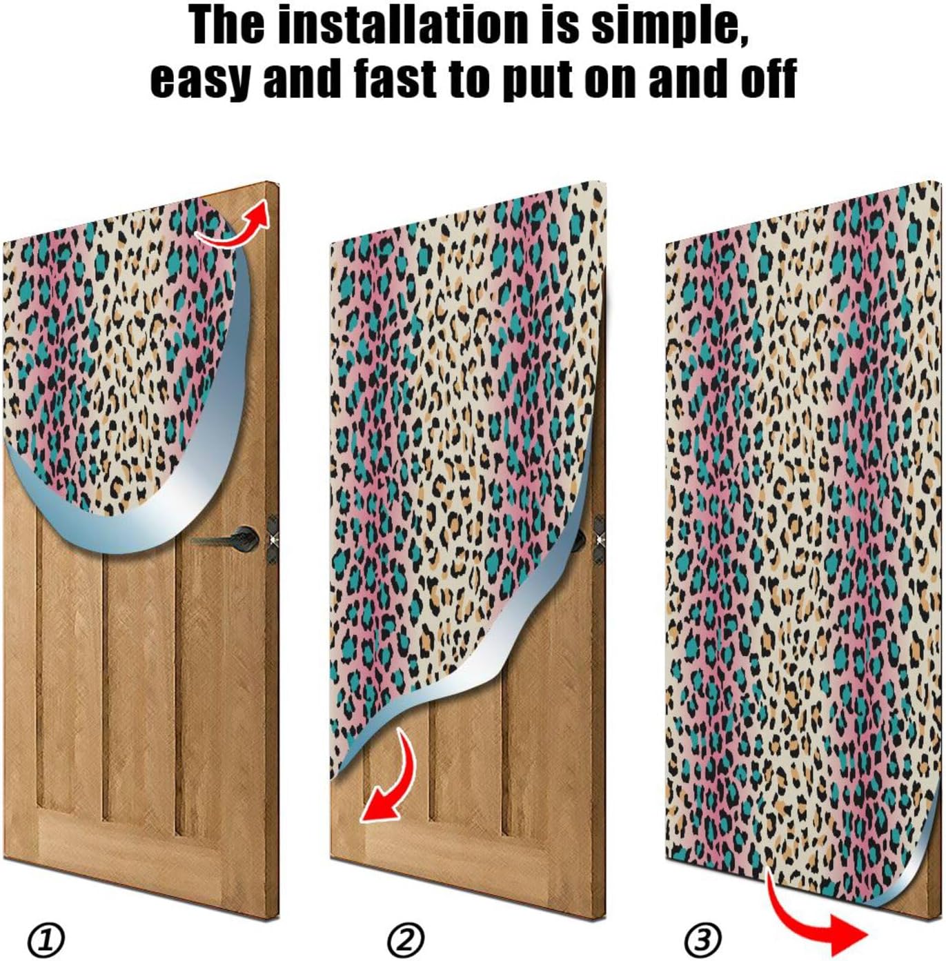 Susiyo Leopard Skin Halloween Door Cover 32x79 in
