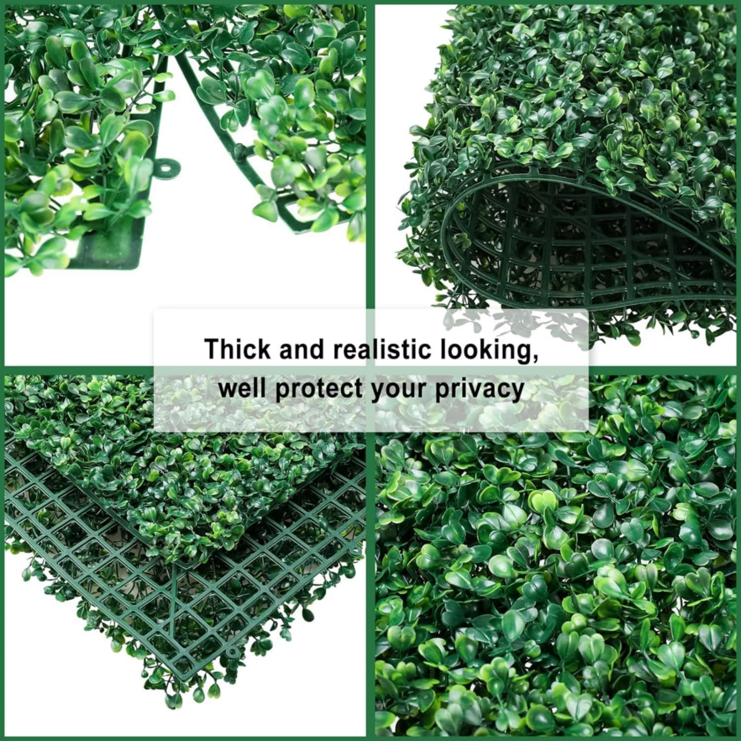 ENOVA FLORAL Artificial Boxwood Panels 4Pcs 24x16In