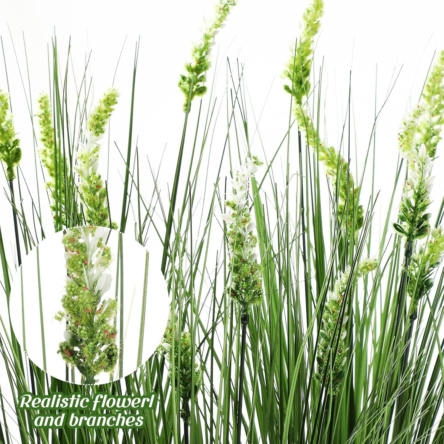 12 Pcs Artificial Tall Onion Grass for Garden Home Decor
