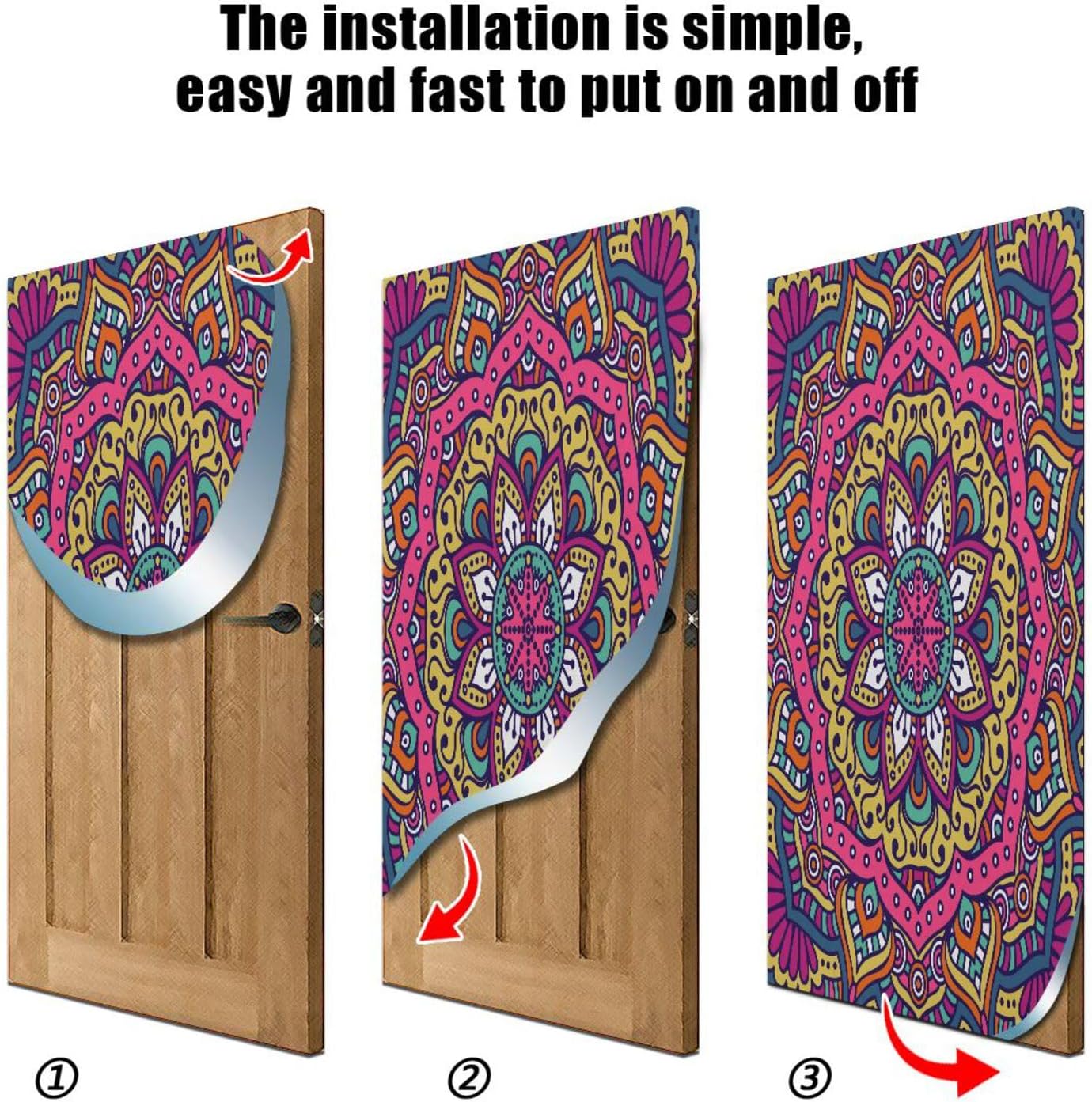 Susiyo Flower Mandalas Purple Halloween Door Cover