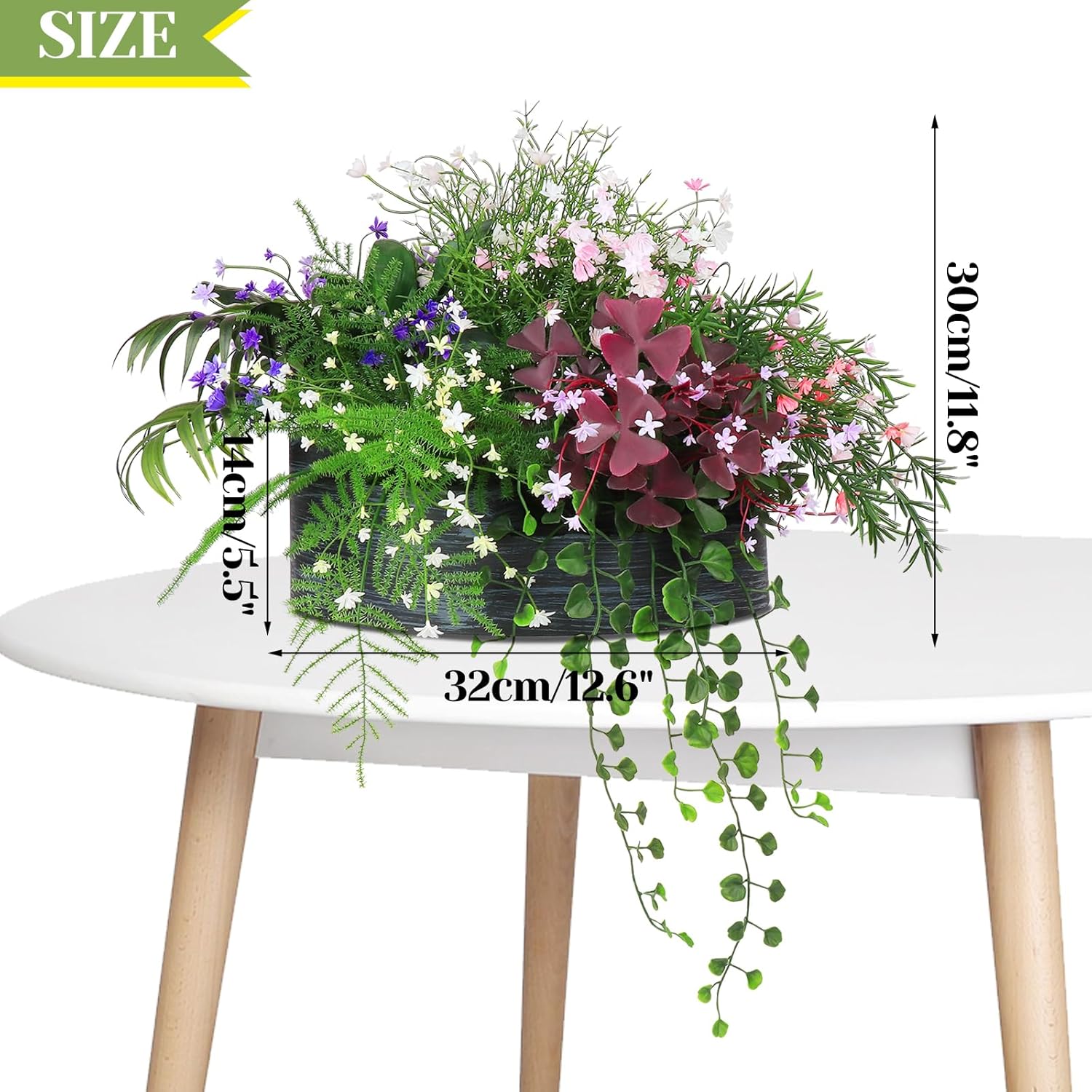 6 in 1 Artificial Plants Flowers Set for Home Office Decor