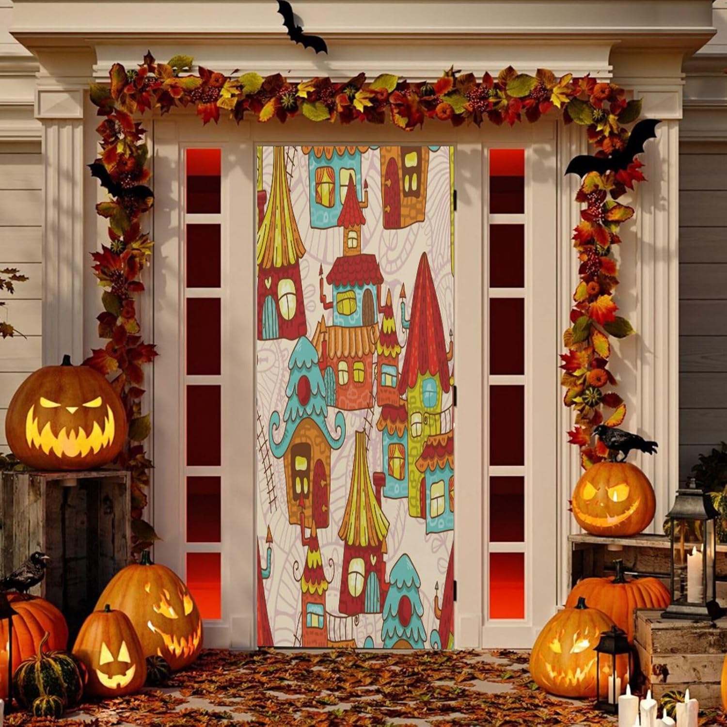 Susiyo Halloween Door Cover 32x79 in