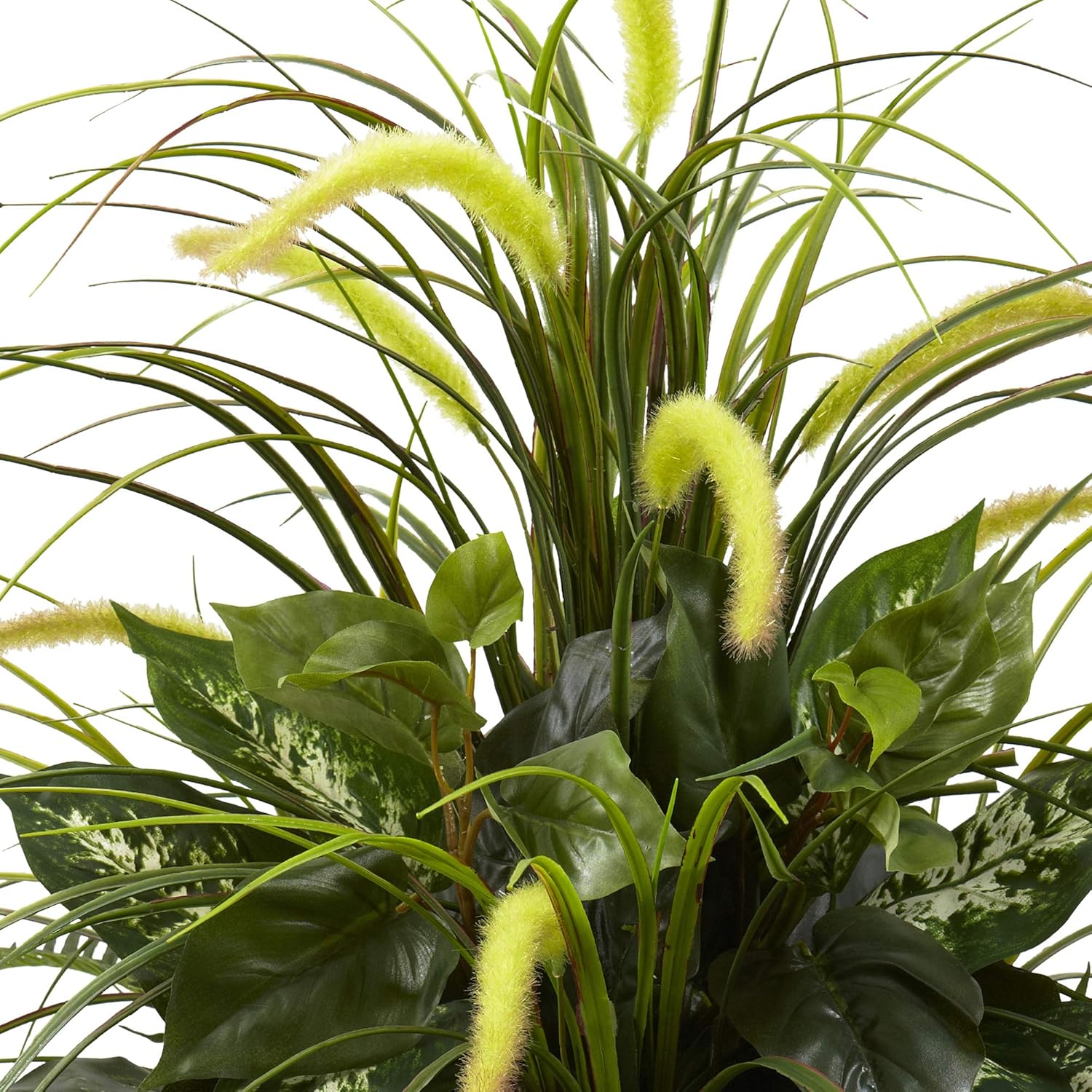 Nearly Natural 3ft Mixed Greens Cattails Artificial Plant with Planter