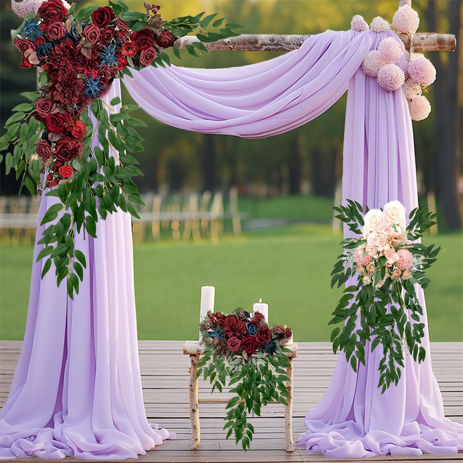 12Pcs Artificial Italian Ruscus Greenery Stems 23 Silk Fake Hanging Plants for Wedding Arch and Home Decor