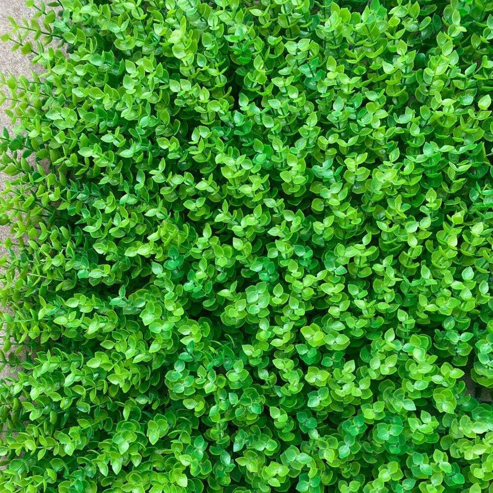 12pcs Green Wall Decor Panels with Lifelike Faux Grass