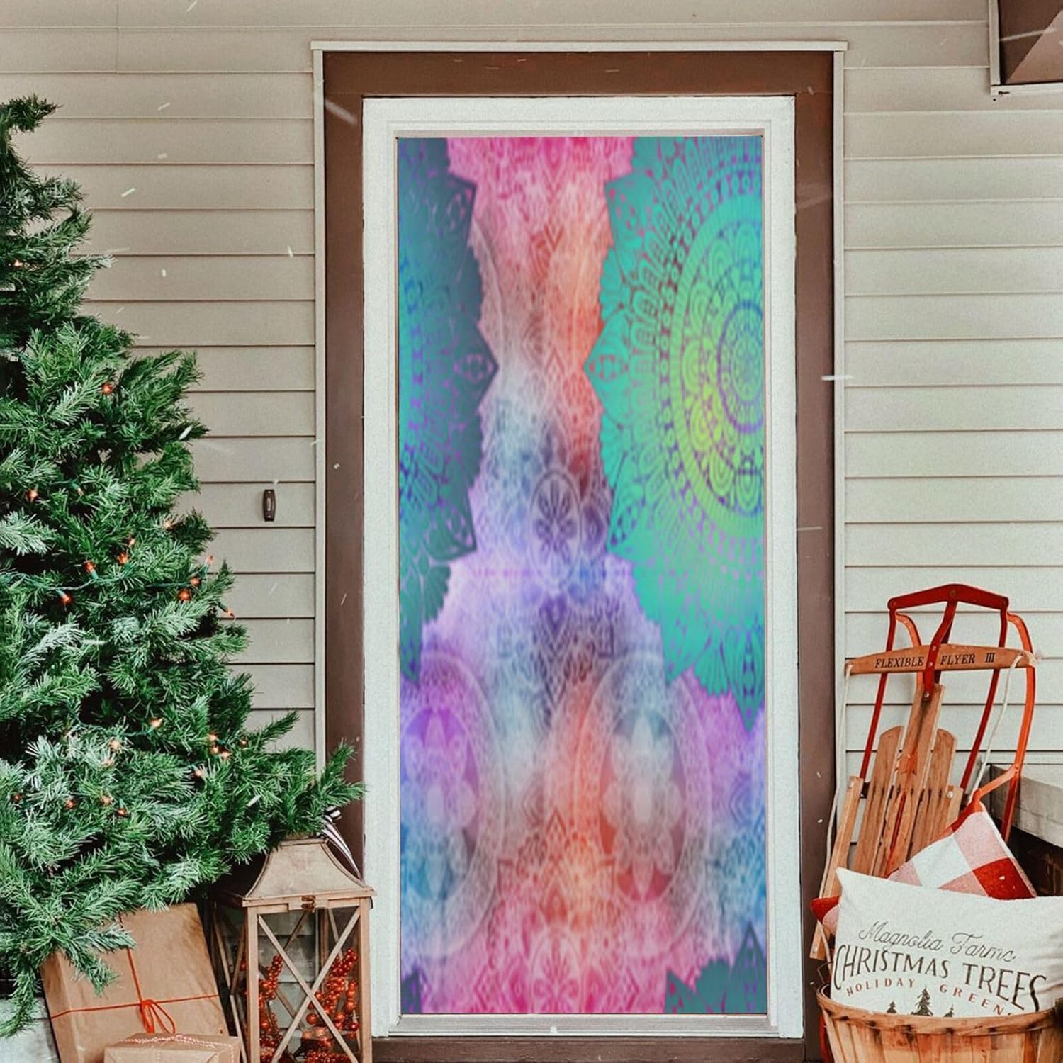 Susiyo Vintage Mandela Halloween Door Cover