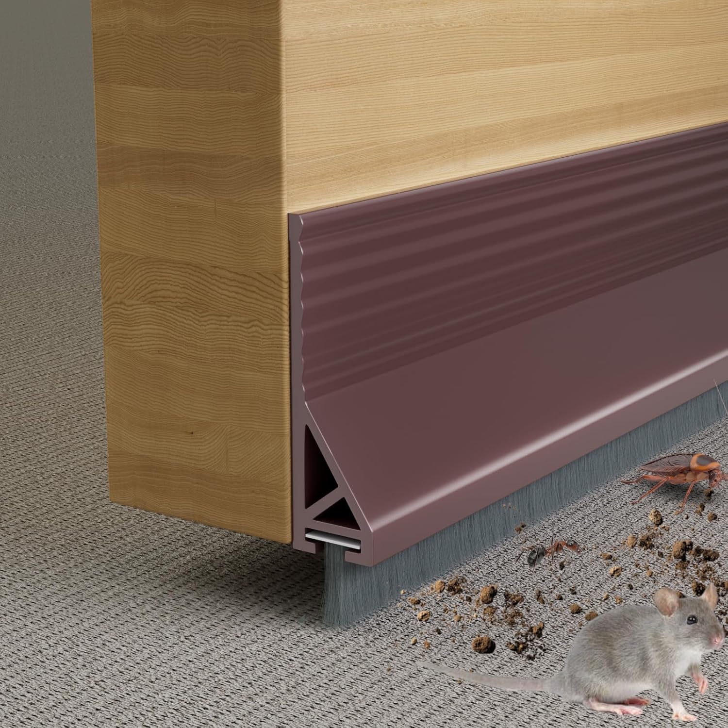 39 Inch Door Draft Stopper with Brush Seal