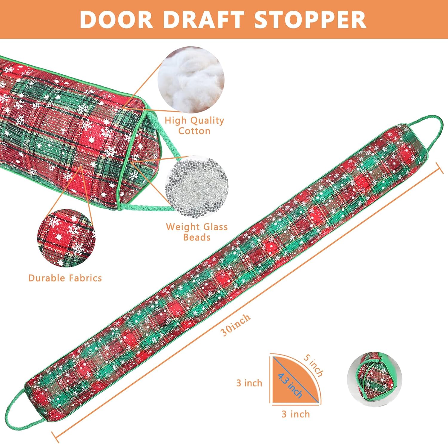 Triangle Under Door Draft Stopper 30 Inches for Soundproof and Air Seal