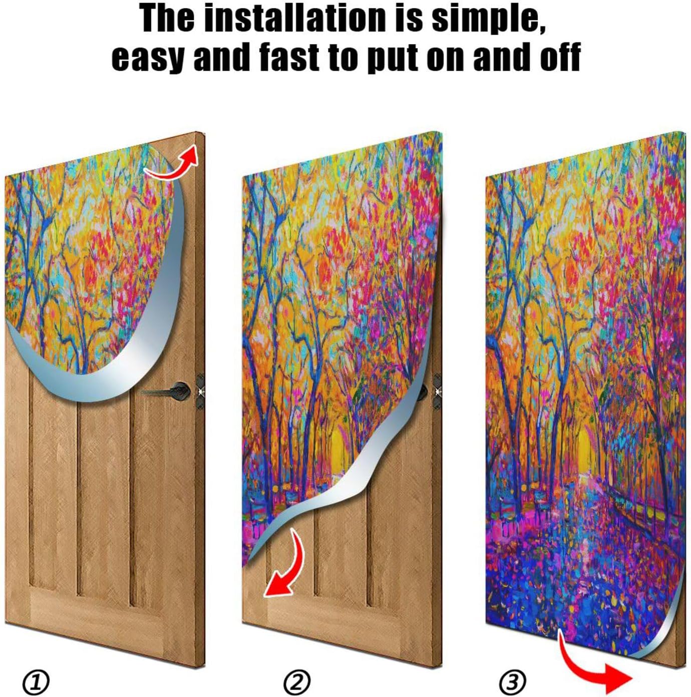 Susiyo Autumn Forest Trees Halloween Door Cover