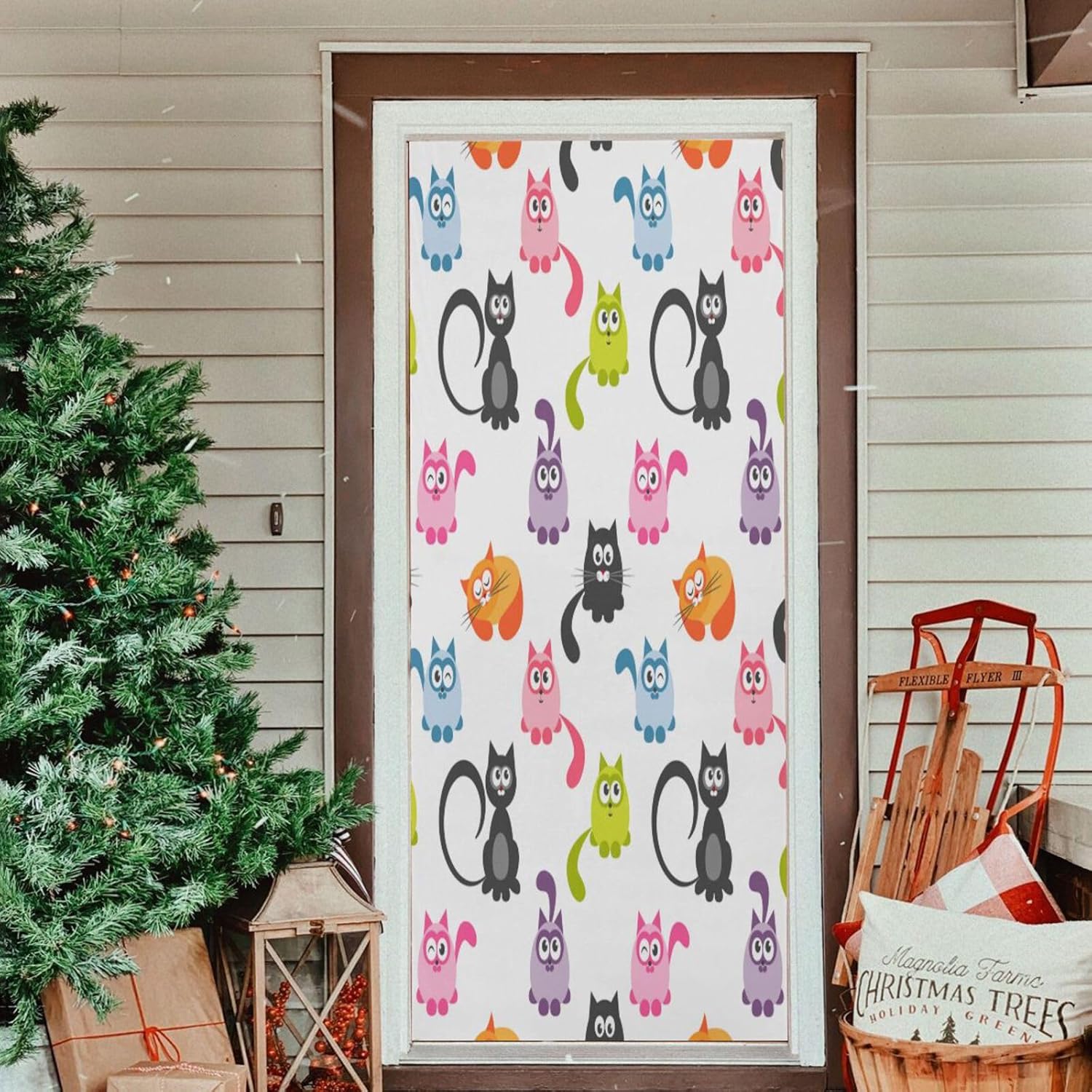 Susiyo Halloween Cats Door Cover 32x79 Inches