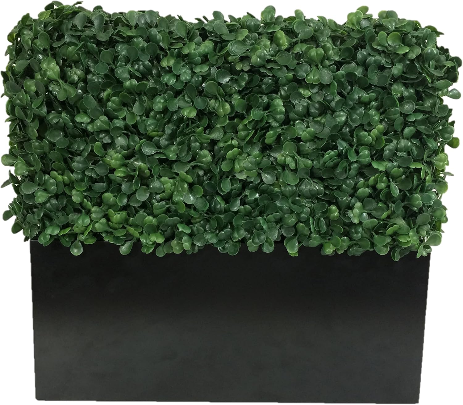 Artificial Boxwood Topiary Shrub Hedge Wall Greenery 12 Inch Rectangle Modern Decor
