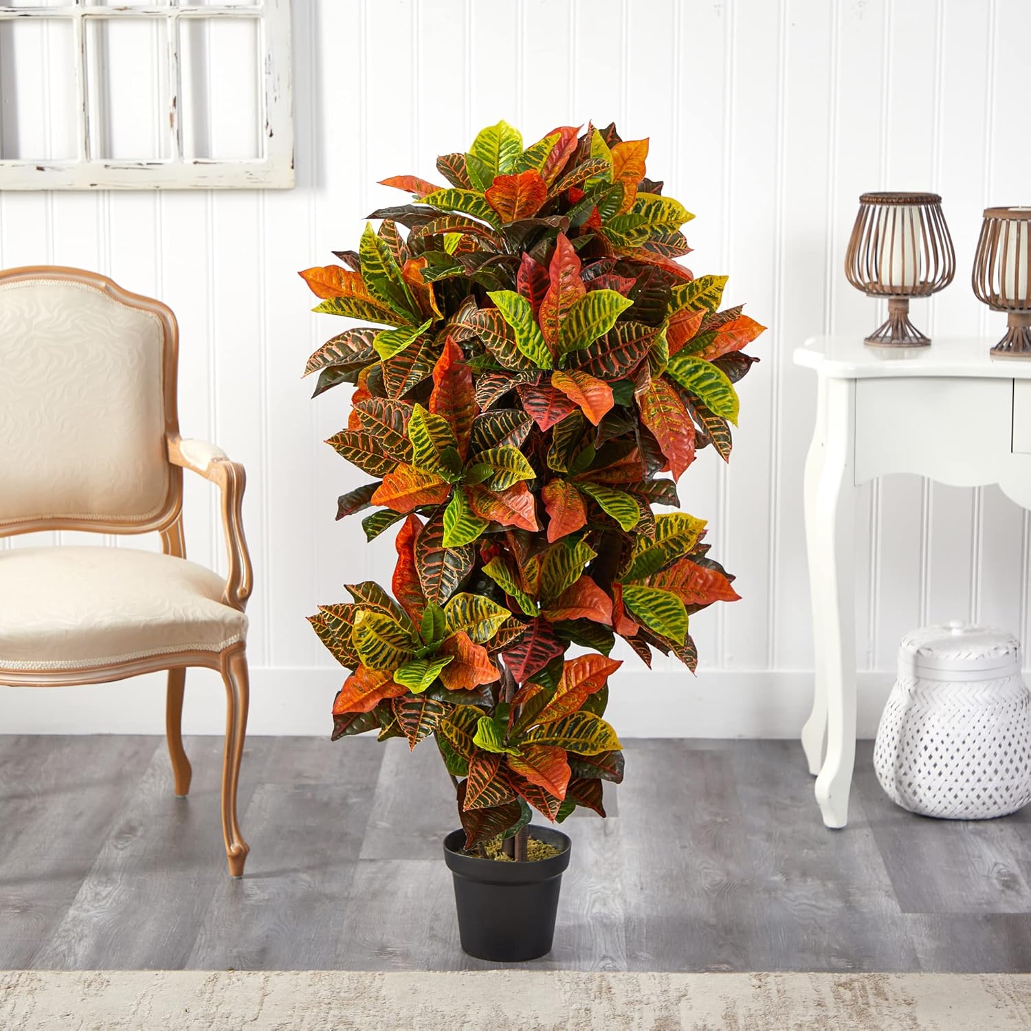 Nearly Natural 56in Croton Plant Real Touch
