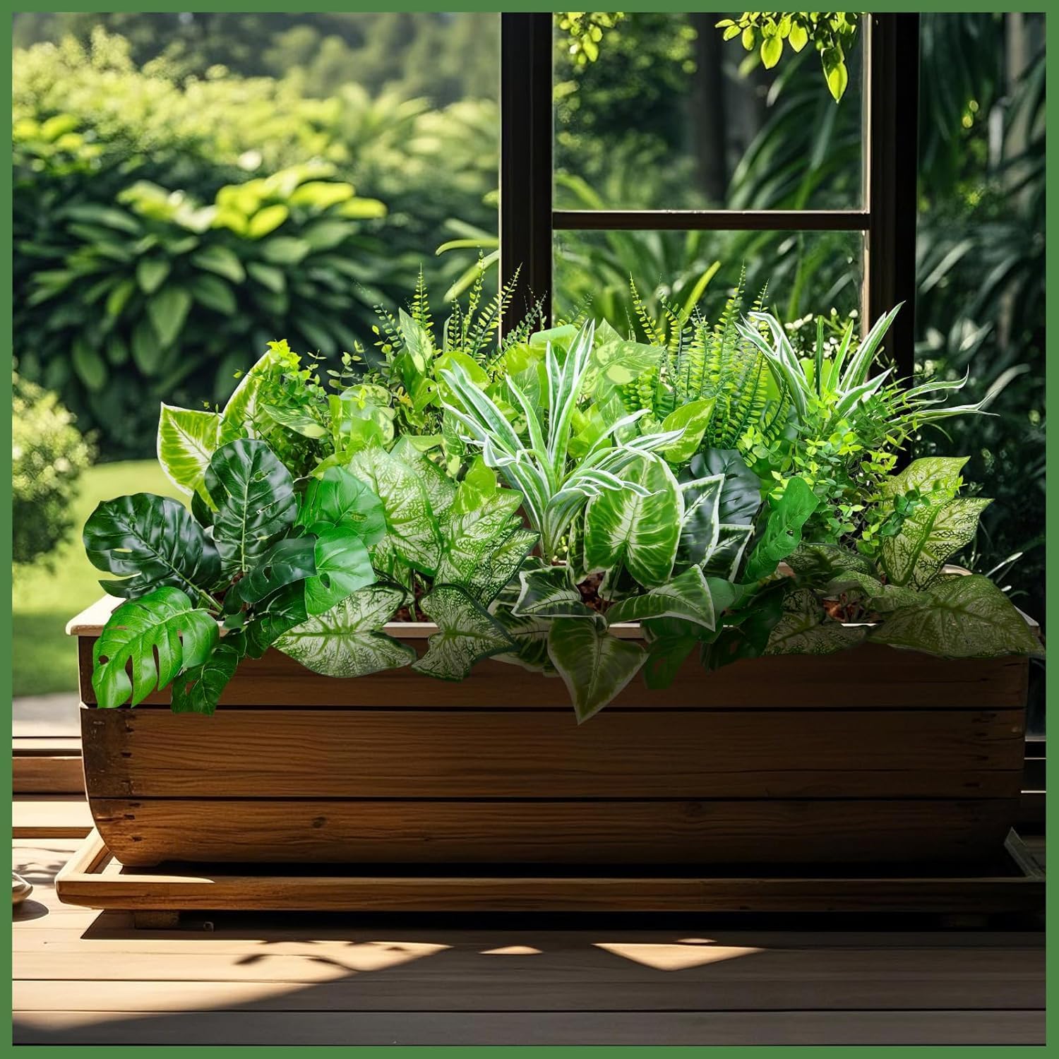 Ronyila Artificial Boxwood Plants 15Bundle UV Resistant Fake Eucalyptus Shrubs for Outdoor Decor