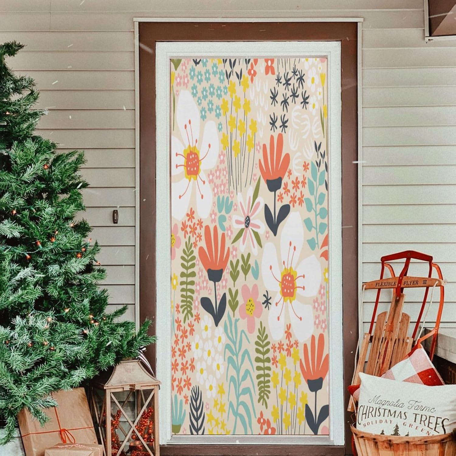 Susiyo Yellow Halloween Door Decoration 32x79 in