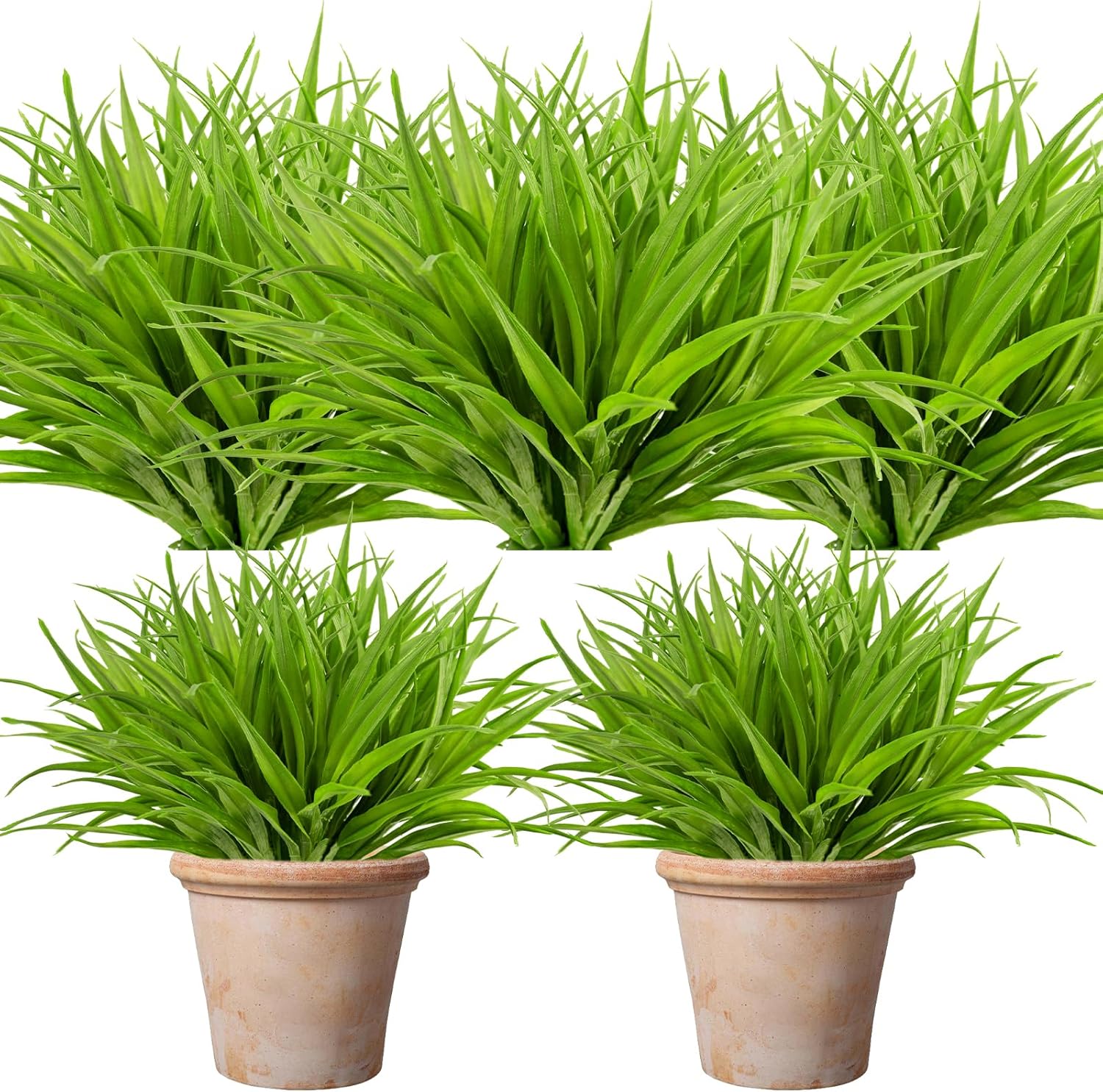 Ruidazon Artificial Grass 12PCS UV Resistant Outdoor Decor Greenery
