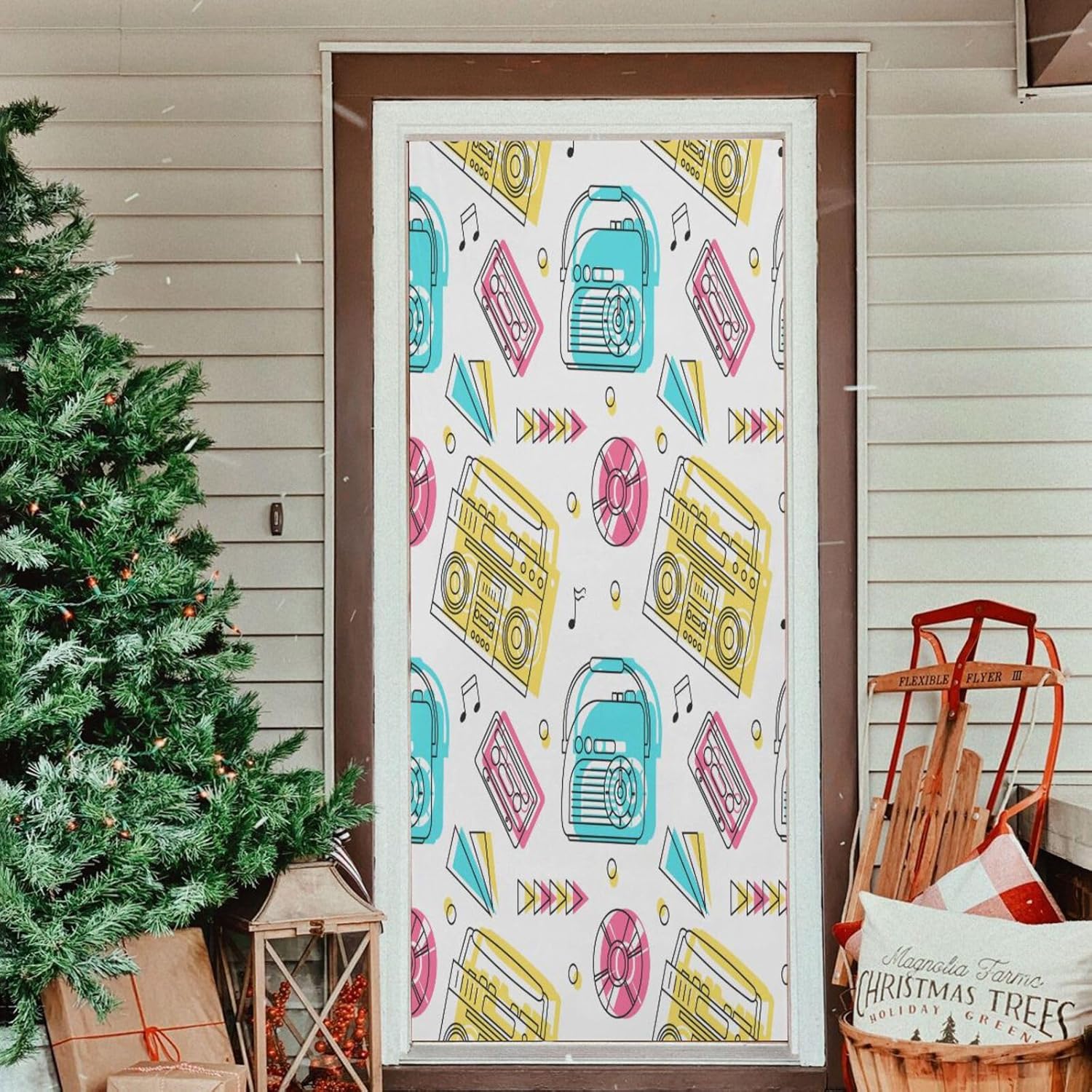 Susiyo Cartoon Radio Halloween Door Cover 32x79 In