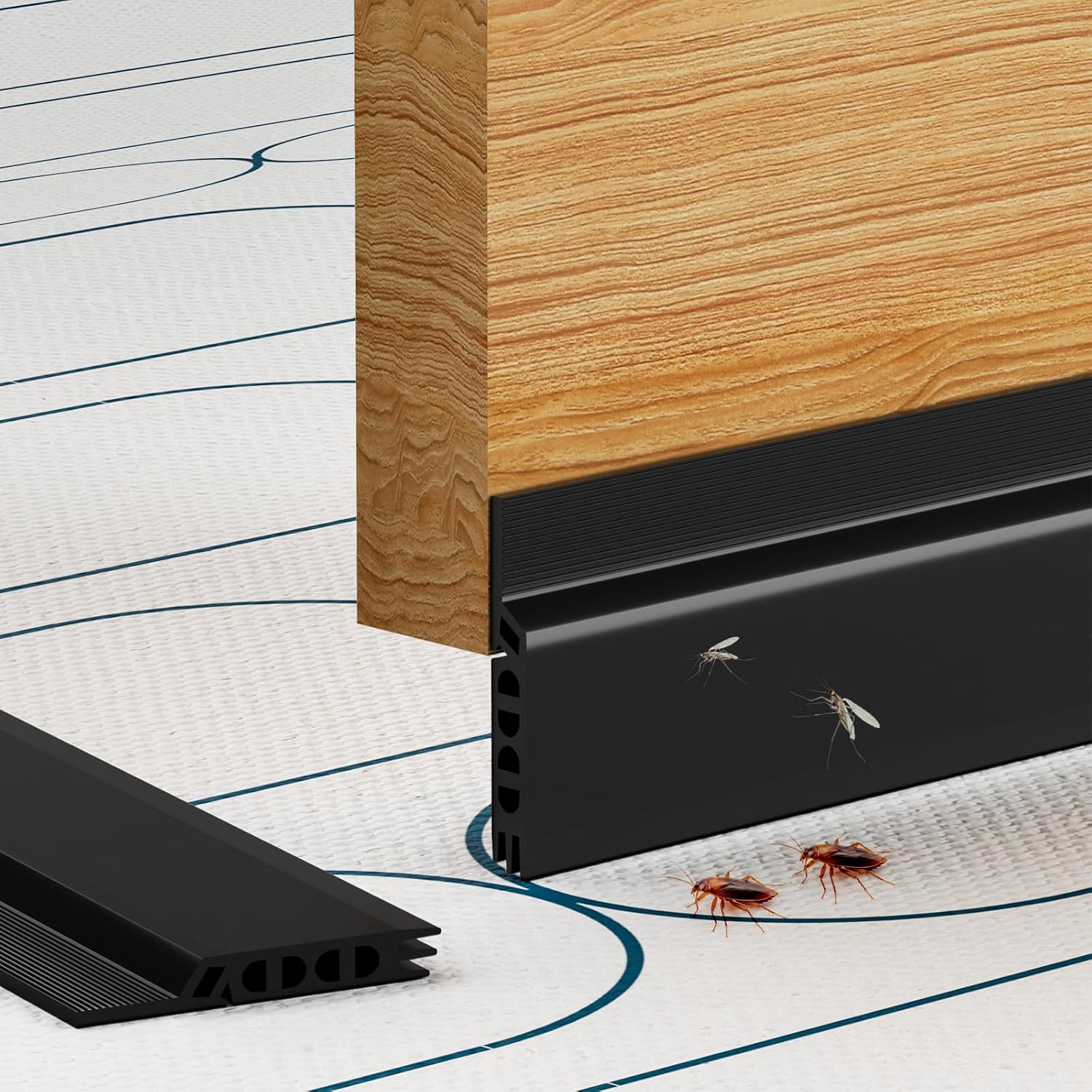 Cyzarize Door Draft Stopper 39inch Black
