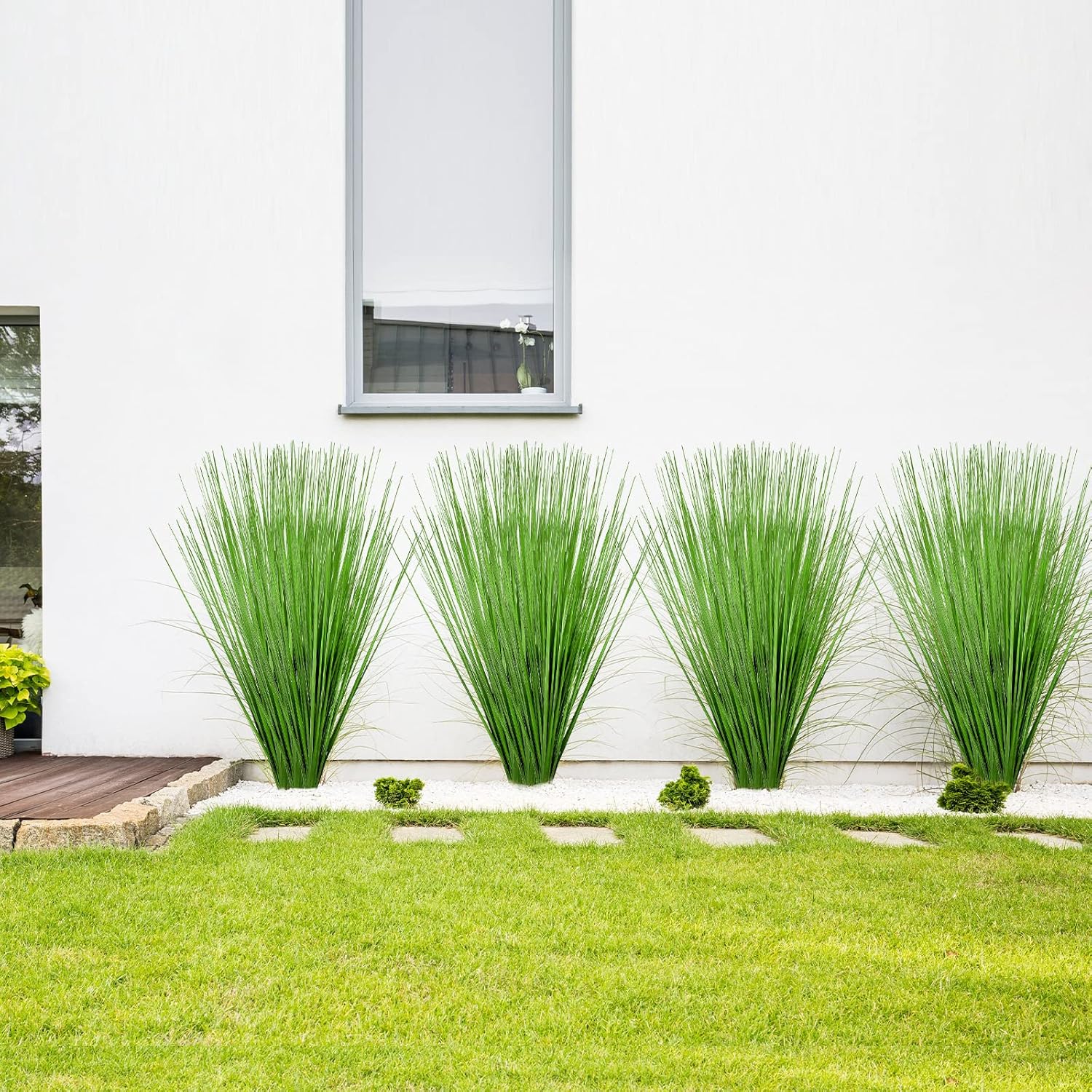 Yunlly 24 Pack 27 Artificial Grass Greenery