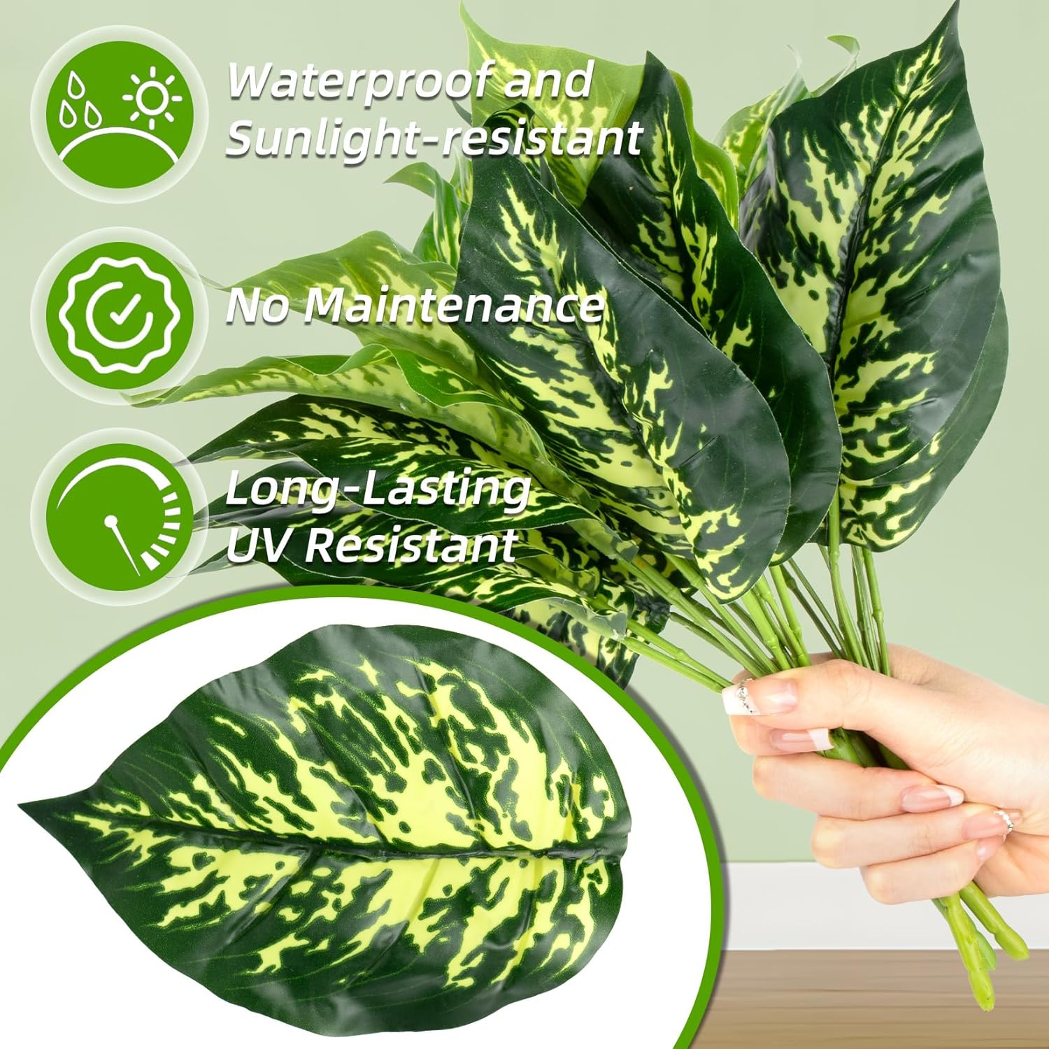 3 Pcs Artificial Plants for Outdoors and Indoors