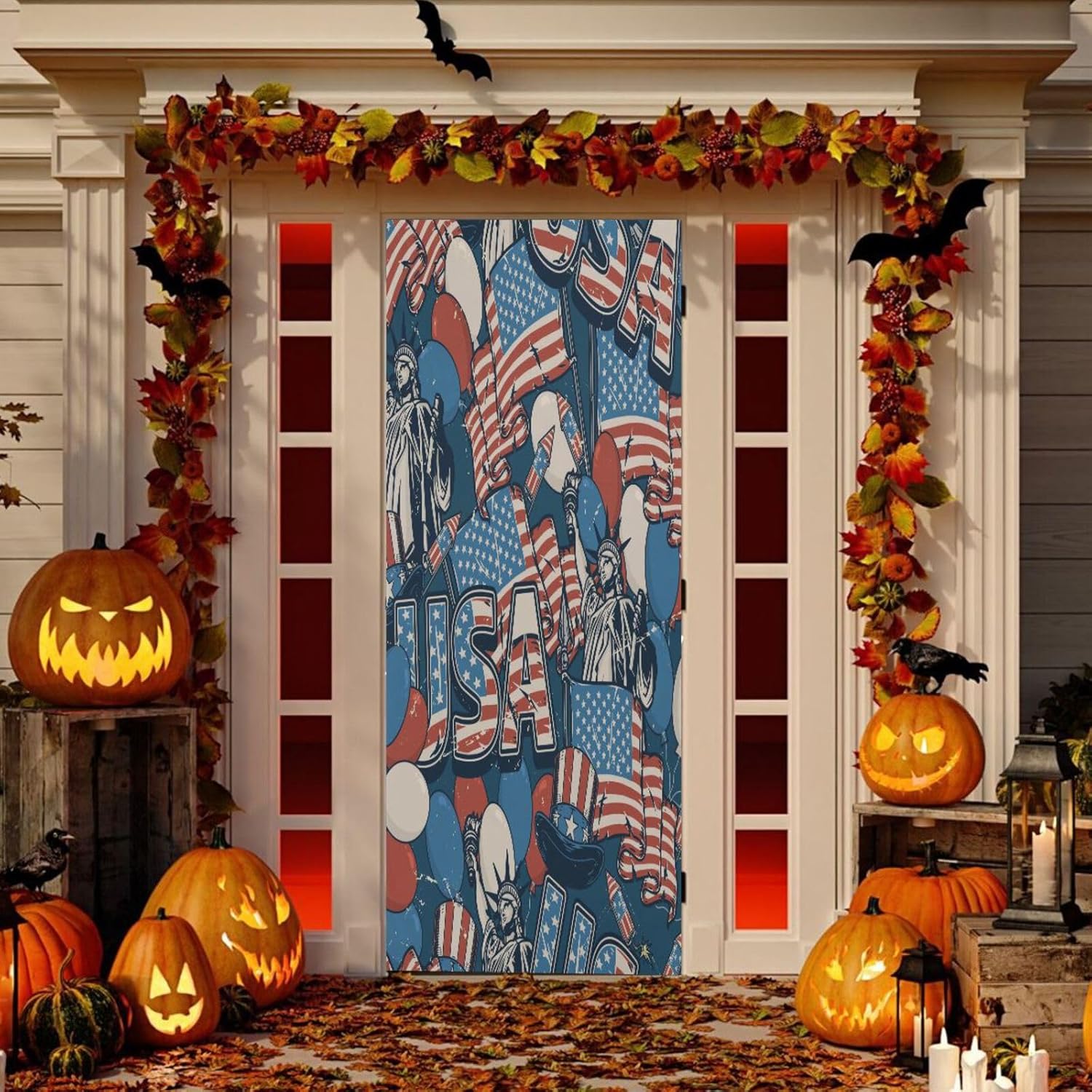 Susiyo Vintage New York Statue Door Cover 35x79 Inch