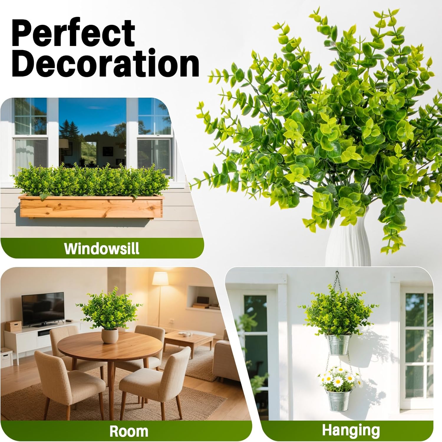 4PCS RAINFLOW Outdoor Faux Plants 133in Artificial Greenery