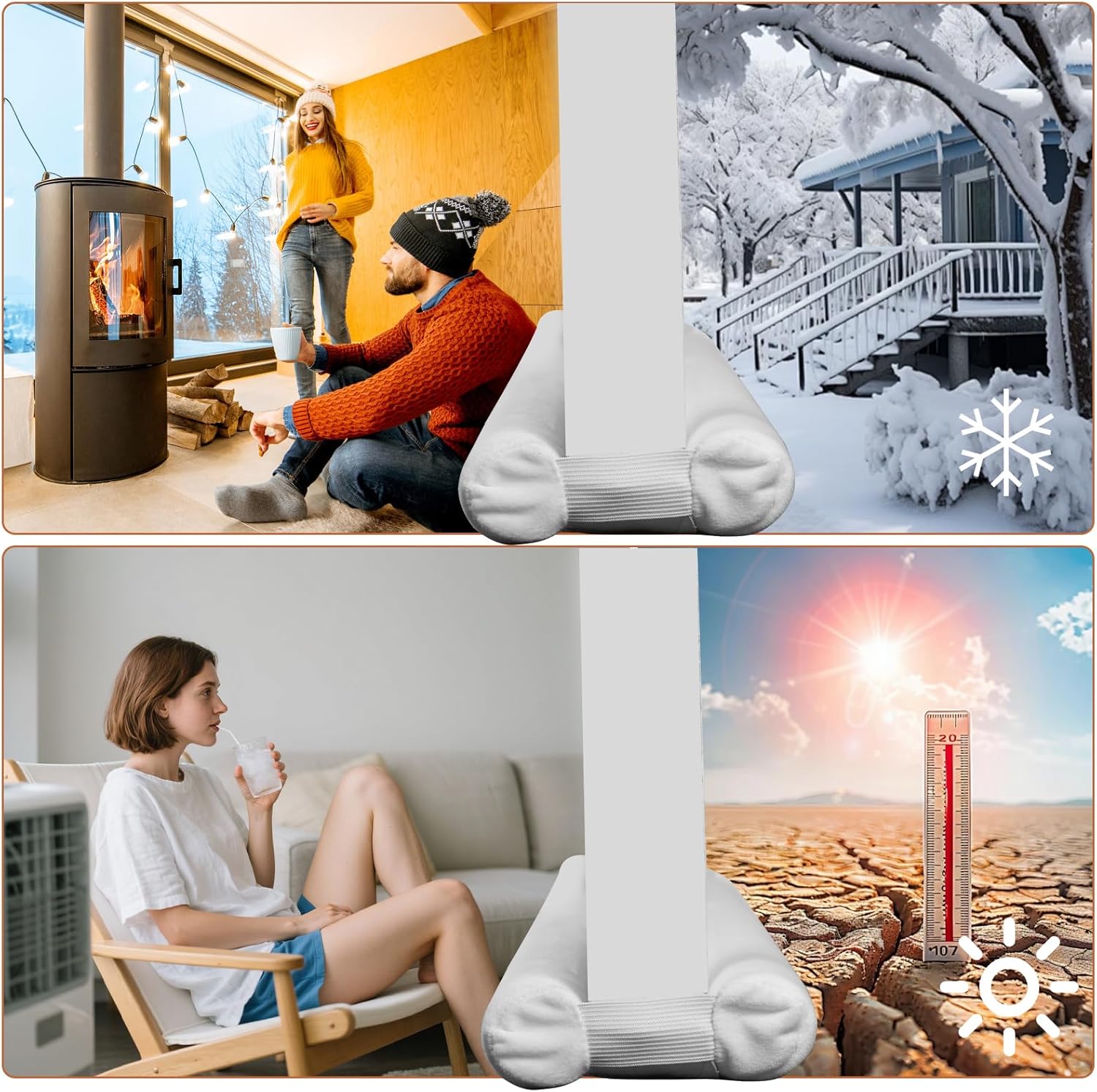 Yieldranger Under Door Gap Filler Adjustable Draft Stopper for Bottom of Doors