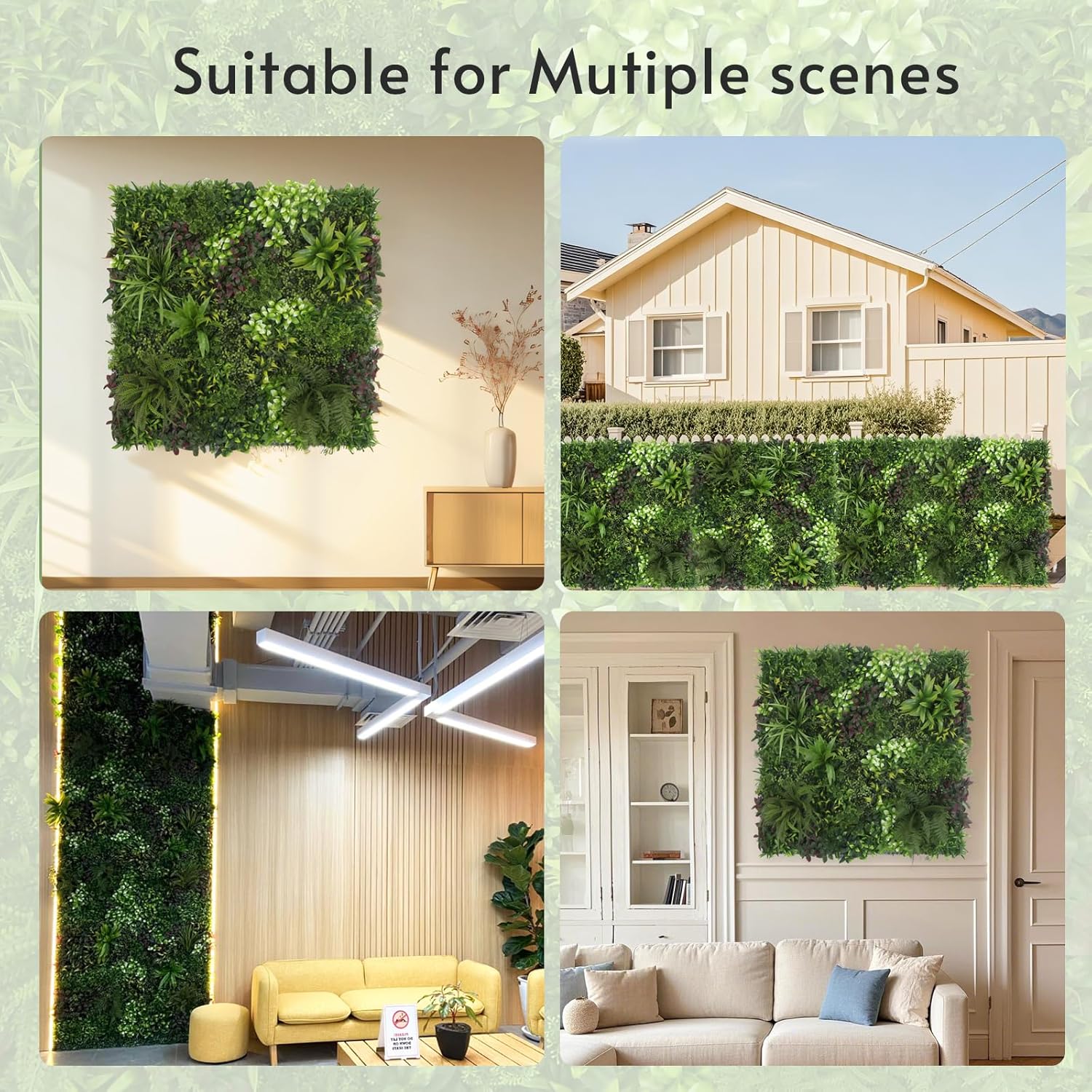 VERDEARTH 40x40 Artificial Boxwood Wall Panel