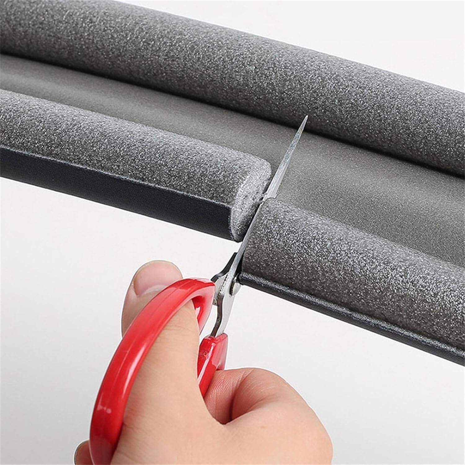 Adjustable Door Draft Stopper - 366 Inch Black Gap Filler