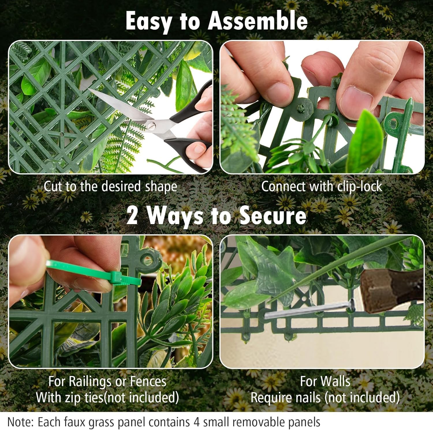 20x20 Artificial Grass Wall Panels for Home Decor and Parties