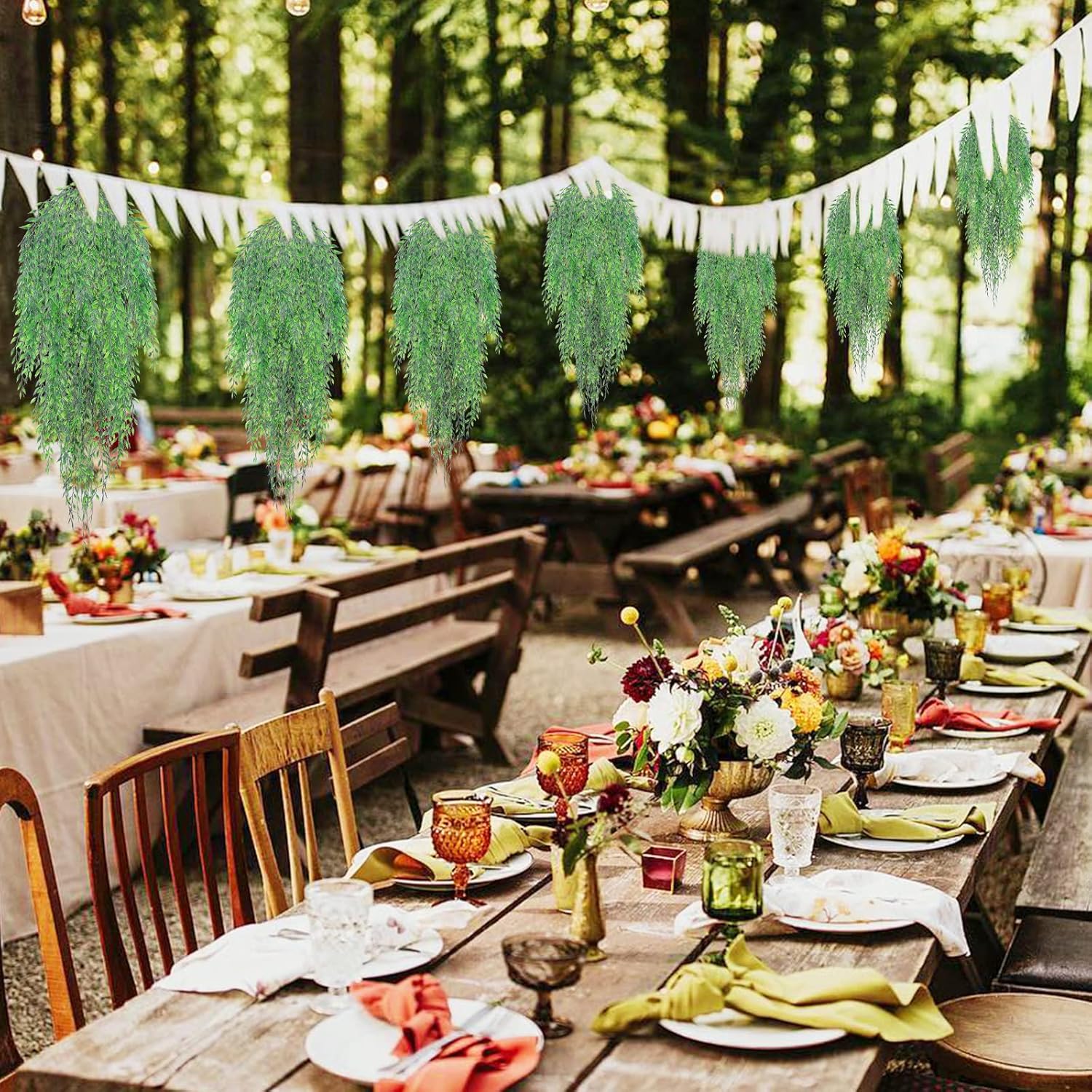 Realistic Artificial Hanging Willow Garland 4PCS