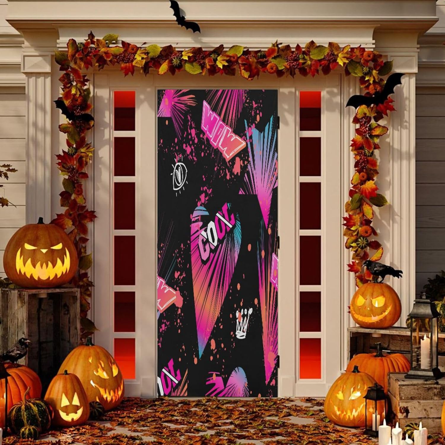 Susiyo Girlish Halloween Door Cover 32x79 in